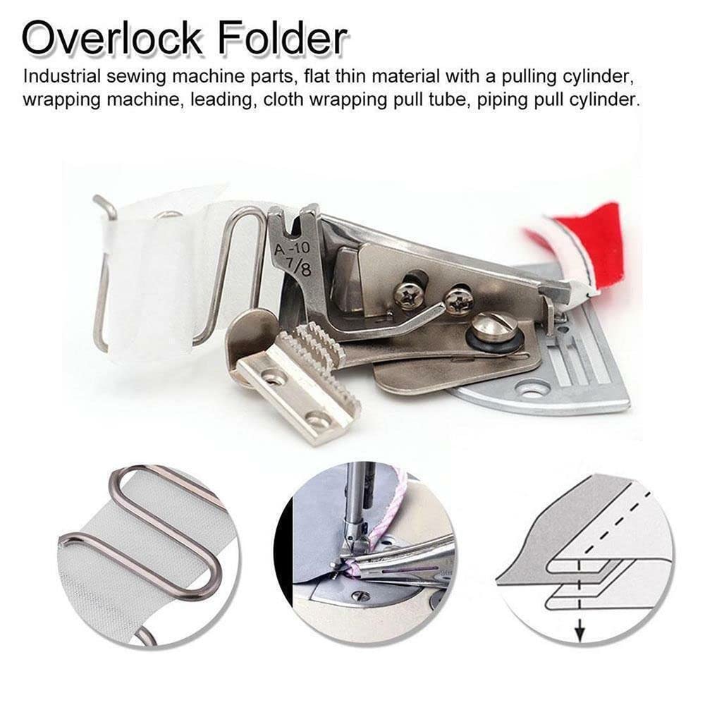 40mm Binding Curve Edge Folder Sewing Machine Binder - Overlock Folder & Bias Tape Binder Foot Kit for Lockstitch DIY Sewing - Perfect for Hemming, Quilting & Garment Finishing
