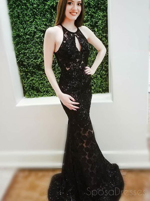 Elegant Black Lace Mermaid Evening Gown - Custom Long Prom Dress for Women | Perfect for Formal Events, Weddings & Special Occasions