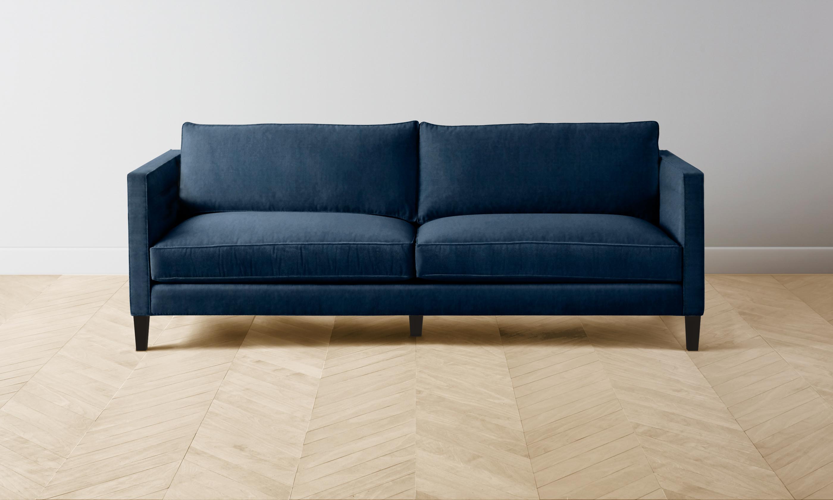 Crosby Performance Velvet Sofa in Sapphire Blue - Luxurious Comfort for Living Room & Lounge Areas