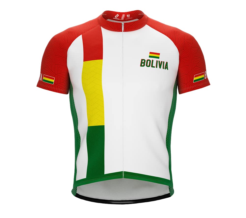ScudoPro Bolivia Heritage Cycling Jersey for Men - Breathable & Moisture-Wicking Bike Shirt - Perfect for Road Biking, Mountain Cycling & Outdoor Sports
