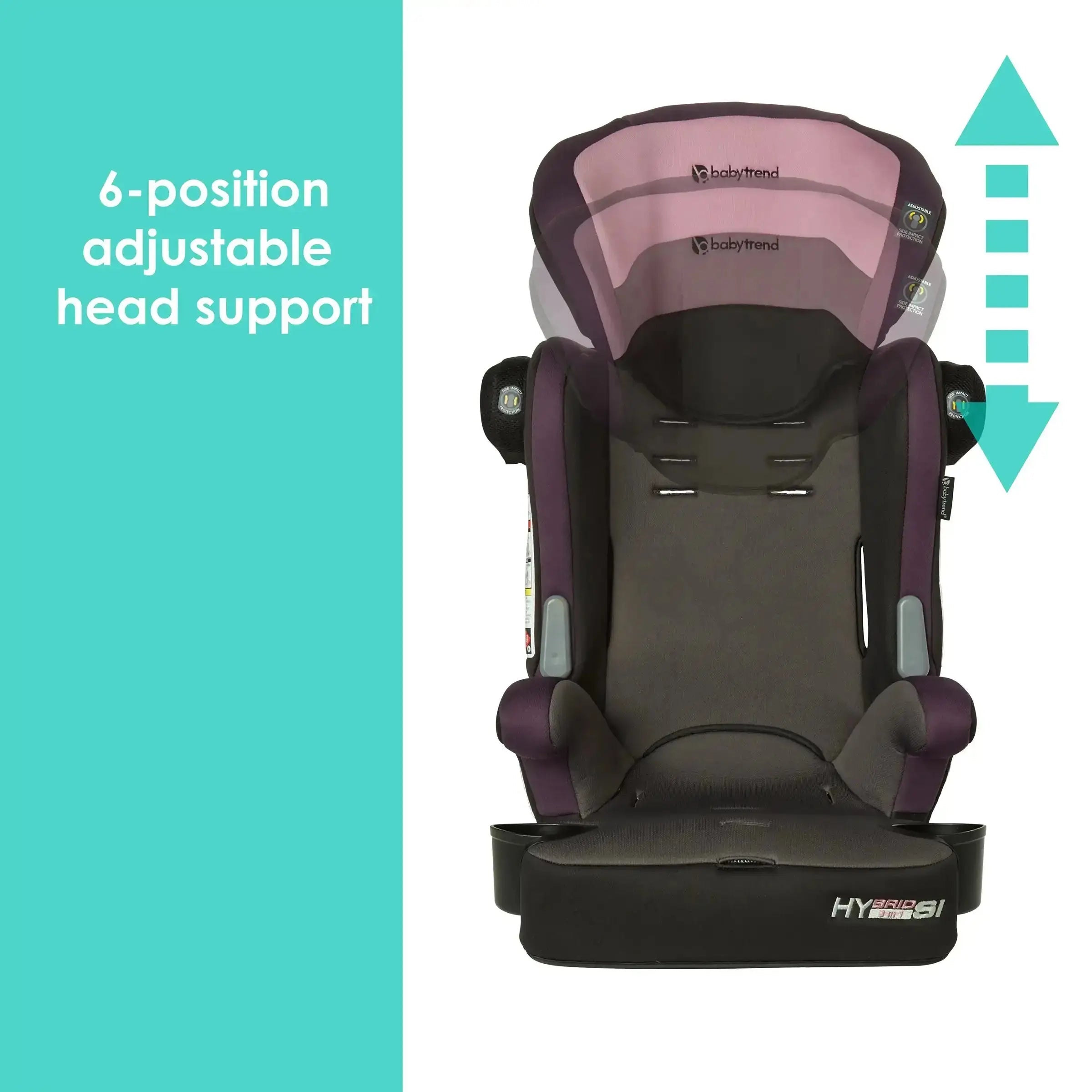 Hybrid™ SI 3-in-1 Convertible Booster Car Seat with Side Impact Protection - Safe for Infants, Toddlers & Big Kids | Perfect for Travel, School & Family Road Trips