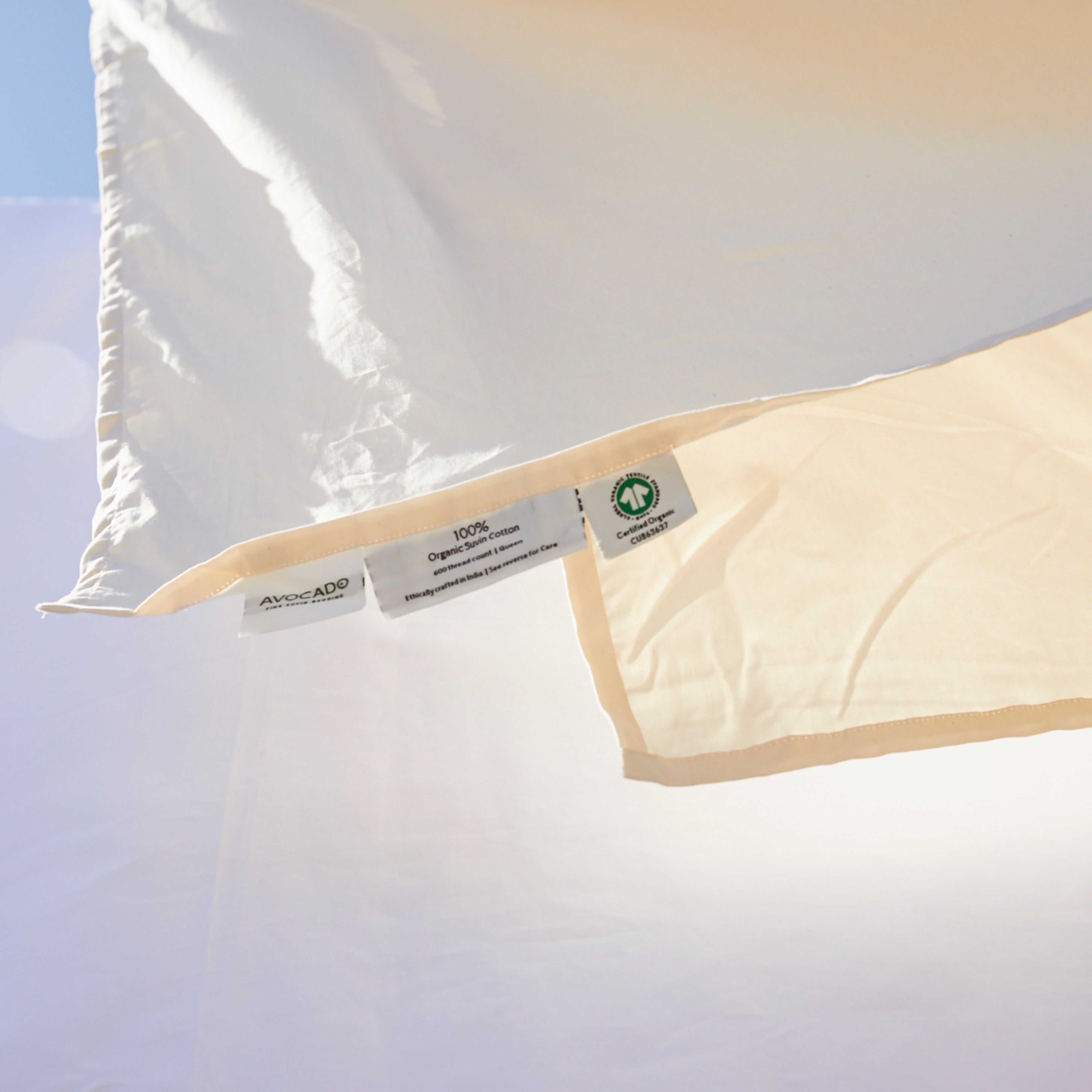 Luxury 100% Organic Suvin Cotton Sheets - Super Soft & Breathable Bedding Set for Ultimate Comfort | Perfect for Master Bedroom, Guest Room & Hotel Use