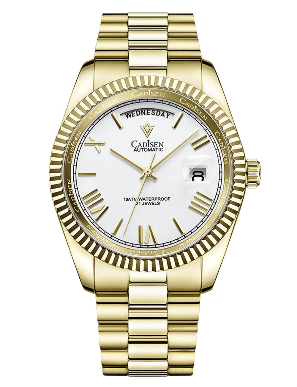 CADISEN Men's Automatic Diving Watch - Luxury Sapphire Crystal Mechanical Wristwatch, 200M Waterproof Stainless Steel Sport Watch for Diving, Swimming & Outdoor Activities