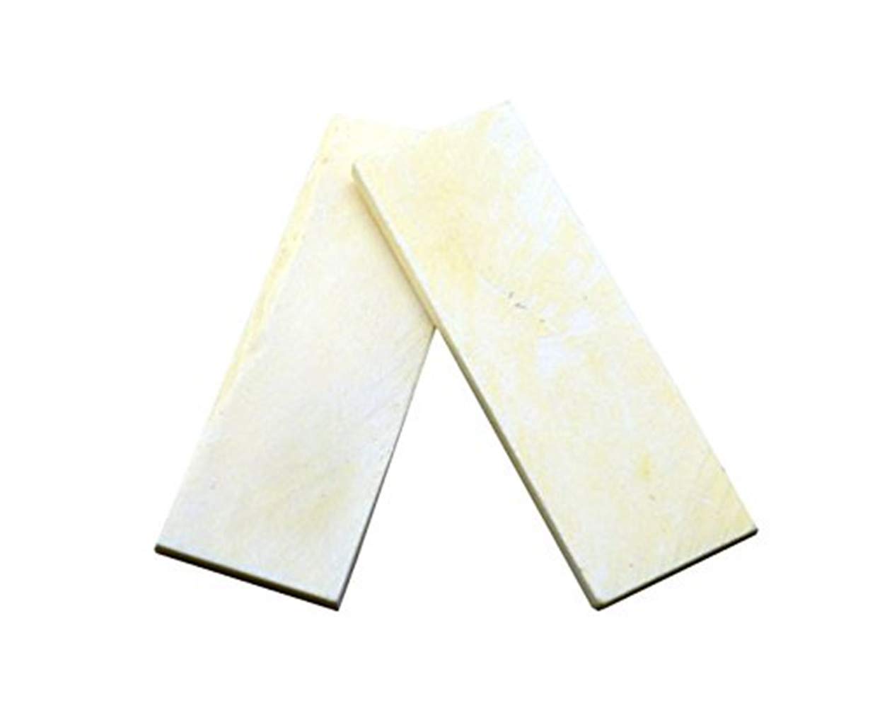 2-Piece Natural Bovine Bone Knife Handle Scales for DIY Knife Making - 3.74