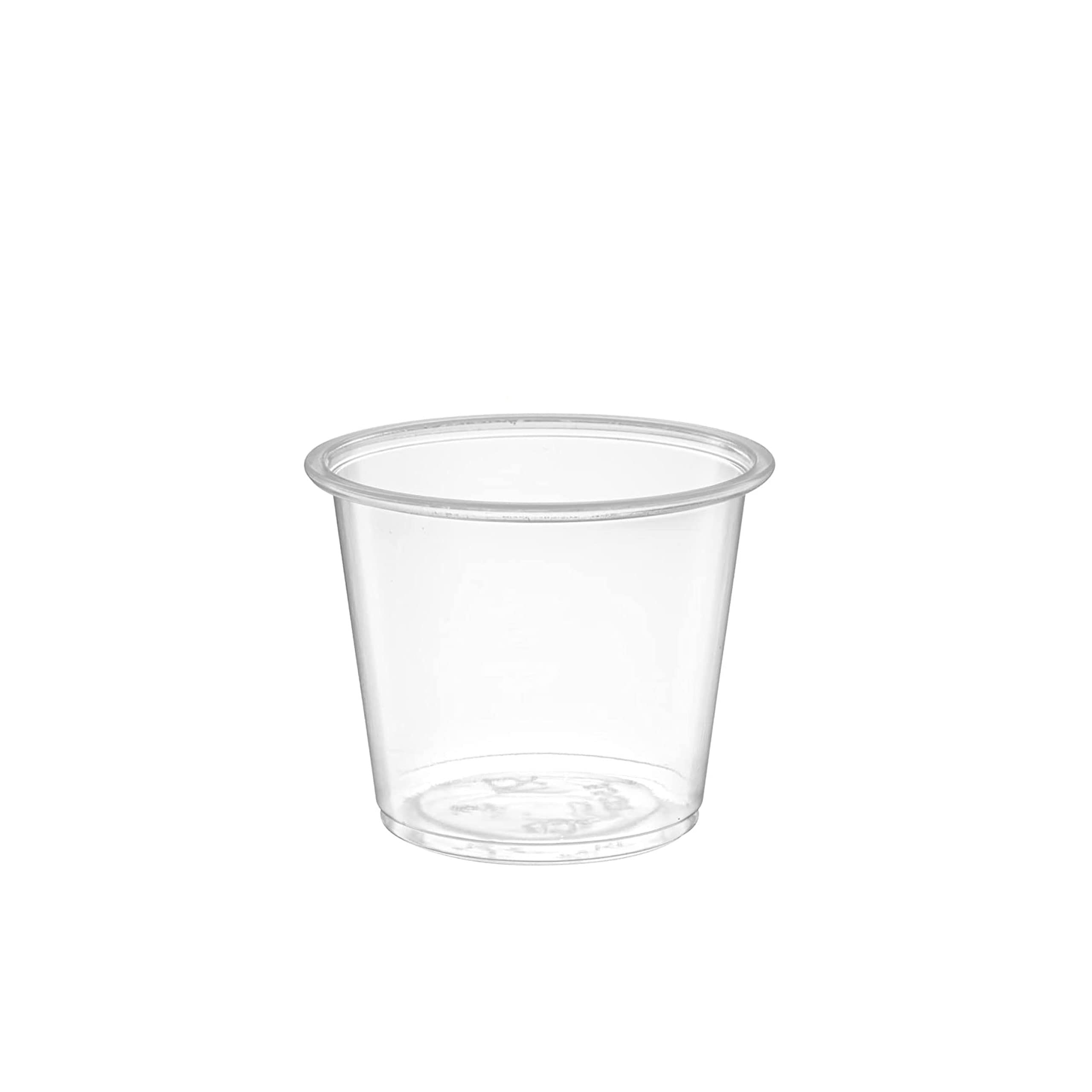 2500 Count Disposable Clear Plastic Portion Cups with Lids - 5.5 oz Mini Containers for Food Storage, Meal Prep, Party Serving & Takeout - BPA Free Bulk Pack (Lids Sold Separately)