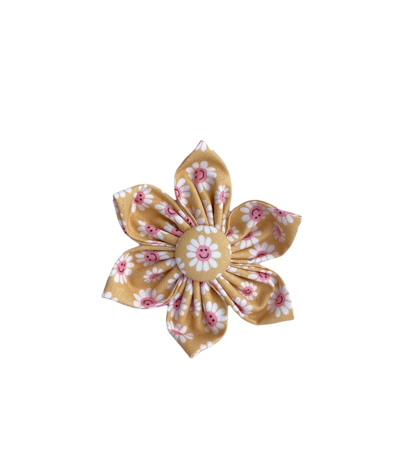 Smiley Daisy Dog Collar Flower - Cute Floral Pet Accessory for Small & Medium Dogs - Perfect for Photos, Parties & Daily Walks