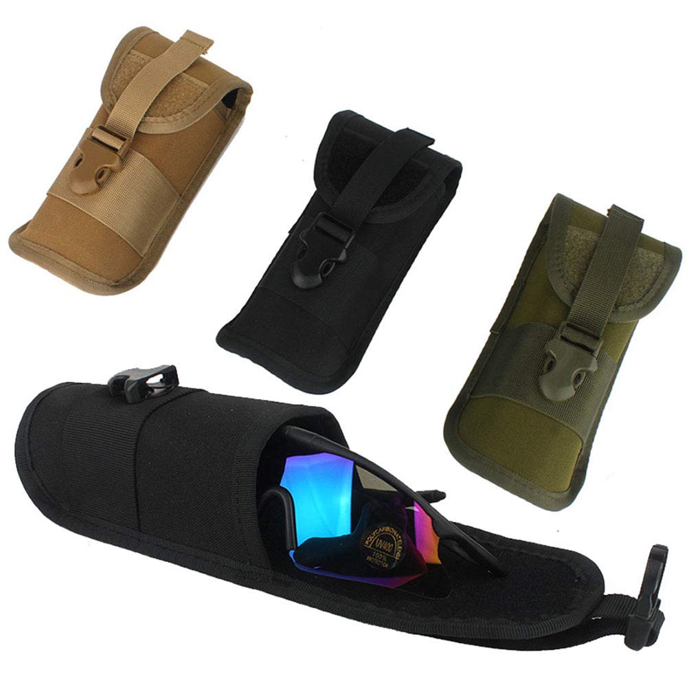 Tactical Sunglasses & Goggles Set for Outdoor Hunting, Fishing, Hiking - Durable Combat Kit with Pouch - Perfect for Military, Survival & Adventure Activities