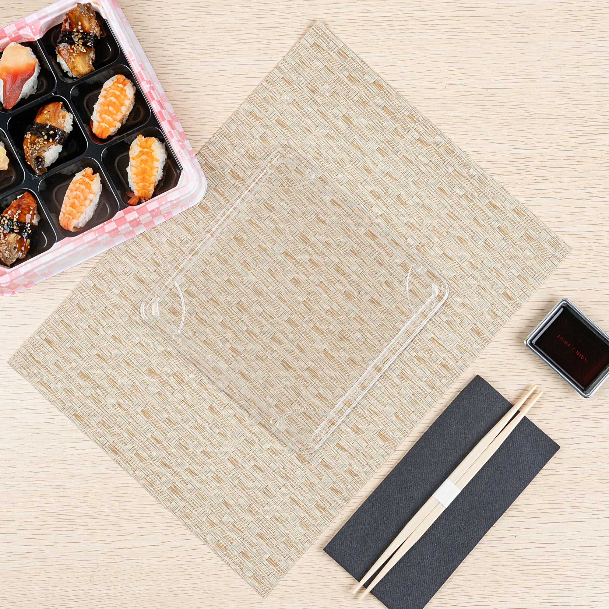 Bento Tek Square Clear Plastic Lids - 50 Pack for 17 oz Bento Boxes | Airtight Food Storage | Perfect for Meal Prep, School Lunches & Office Snacks