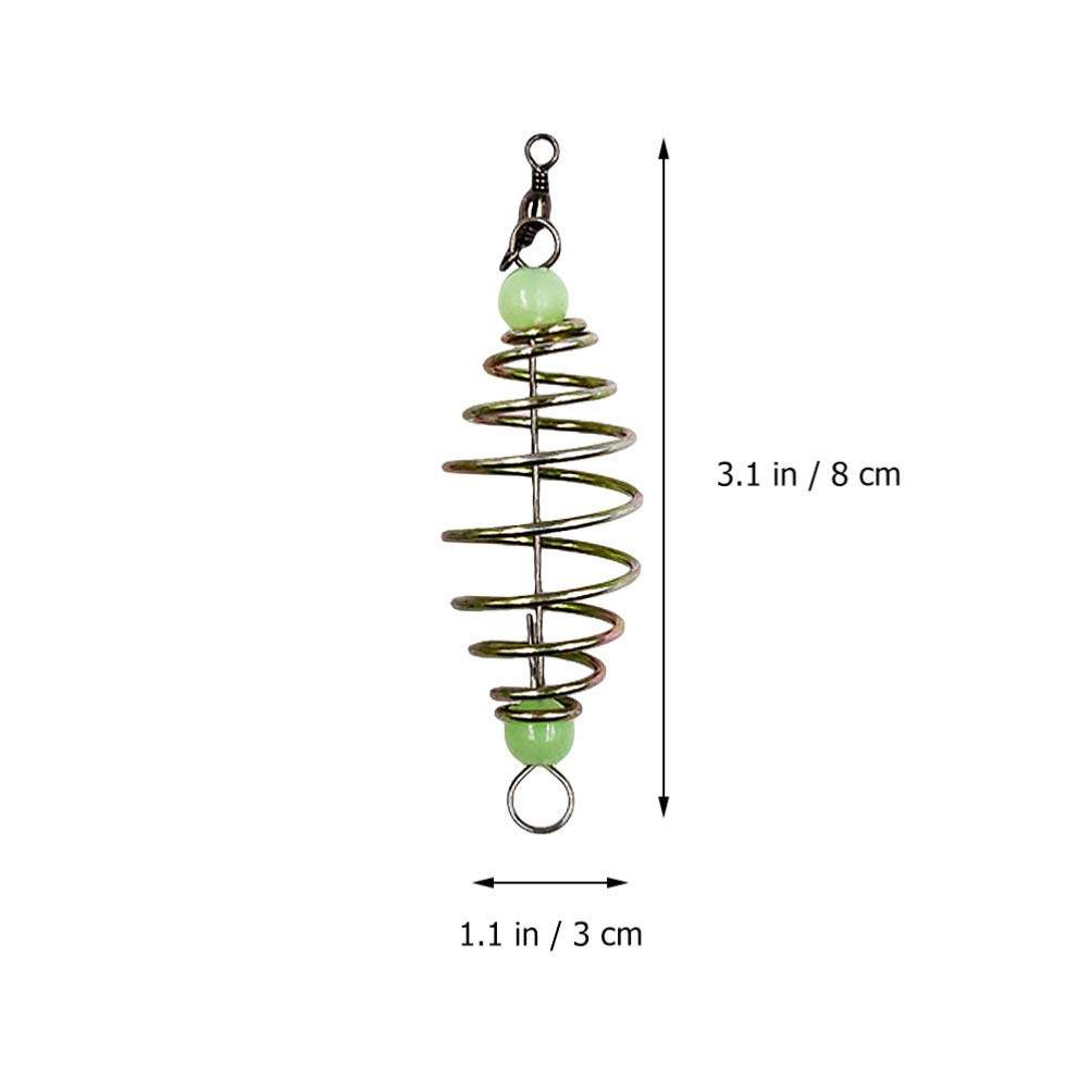 BESPORTBLE 24pcs Spring Bait Fishing Cage - Durable Feeder Holder & Fish Bait Lure Tool for Freshwater & Saltwater Fishing - Perfect for Bass, Trout, and Catfish Angling