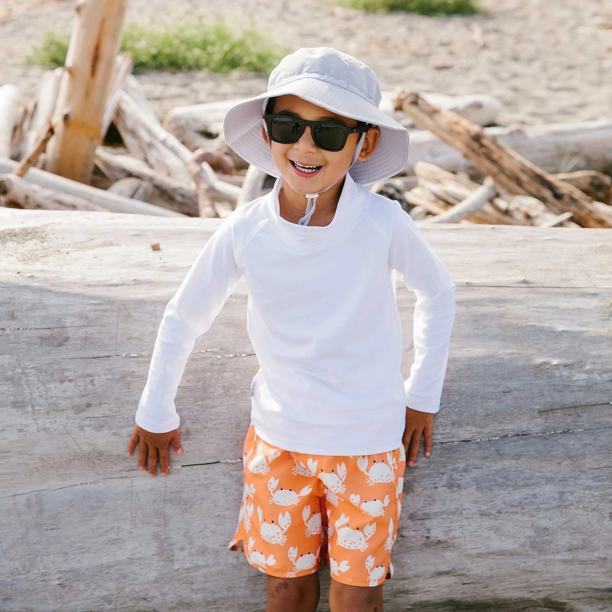 Jan & Jul Kids UV Protection Long Sleeve White Shirt - UPF 50+ Sun Protective Clothing for Outdoor Activities, Beach, Hiking & Summer Play