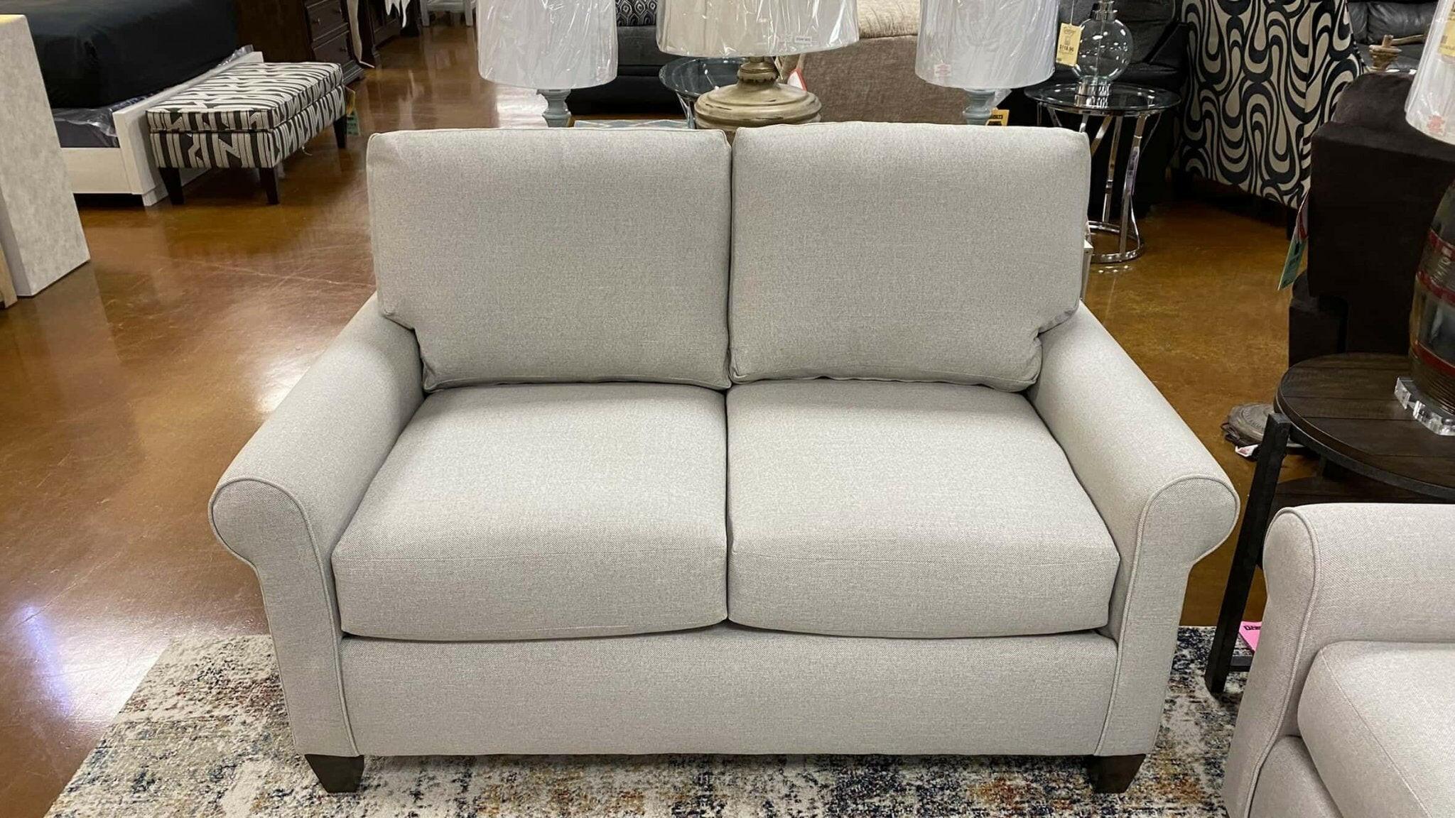 Julian Pebble Loveseat 2715 42FC21 - Modern Fabric Sofa for Small Spaces, Living Room, Apartment & Office - Comfortable 2-Seater Couch with Soft Cushions