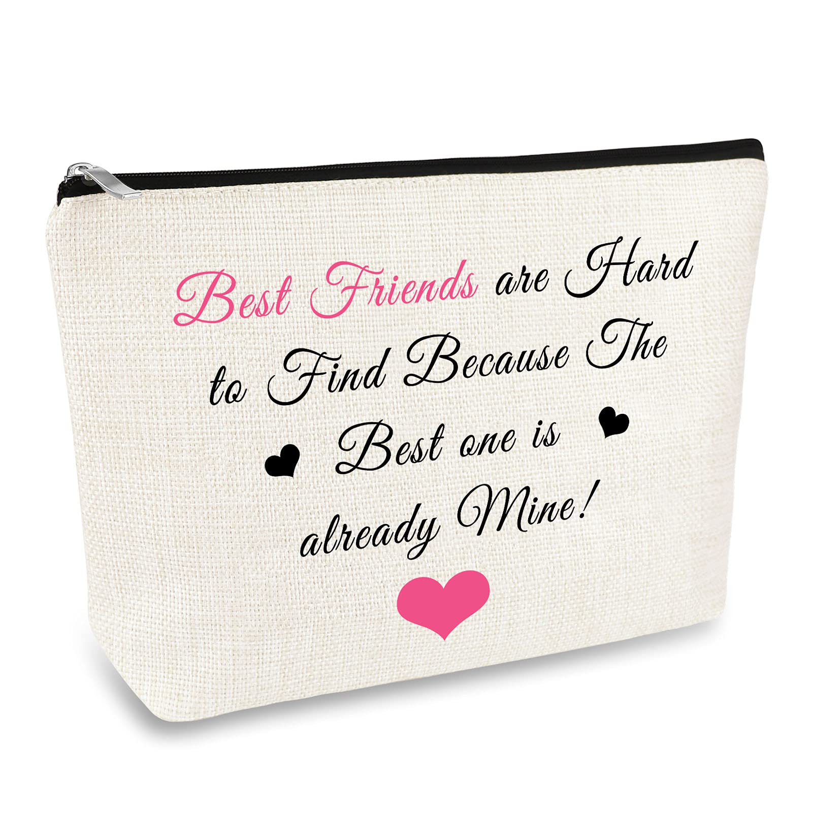 Best Friends Gift Makeup Bag - Stylish Travel Cosmetic Pouch for Women, Perfect Christmas, Wedding & Birthday Present for Bestie, Sister, BFF, Girls - Durable Toiletry Bag & Makeup Case for Everyday Use, Travel & Special Occasions