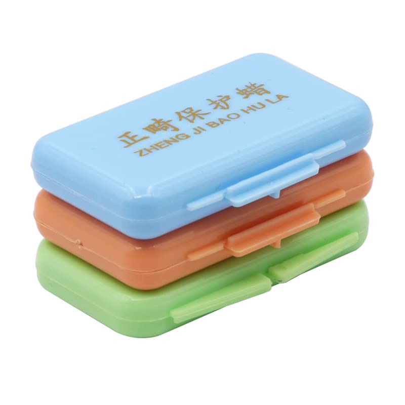 10pcs Orthodontic Wax for Braces - Dental Wax for Gum Irritation Relief, Teeth Protection & Oral Care - BPA Free Ortho Wax (Orange) - Perfect for Braces Pain Relief & Comfort While Eating/Speaking