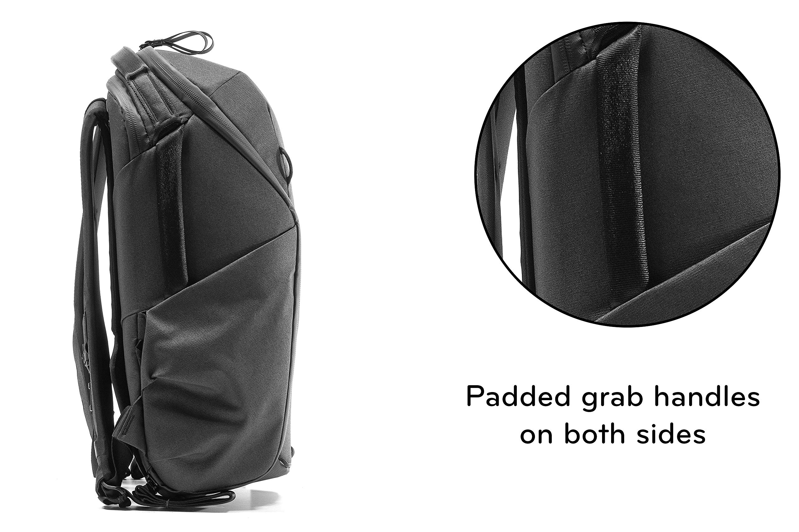 Peak Design Everyday Backpack Zip 15L Black - Waterproof Laptop Backpack with Padded Sleeve for 15