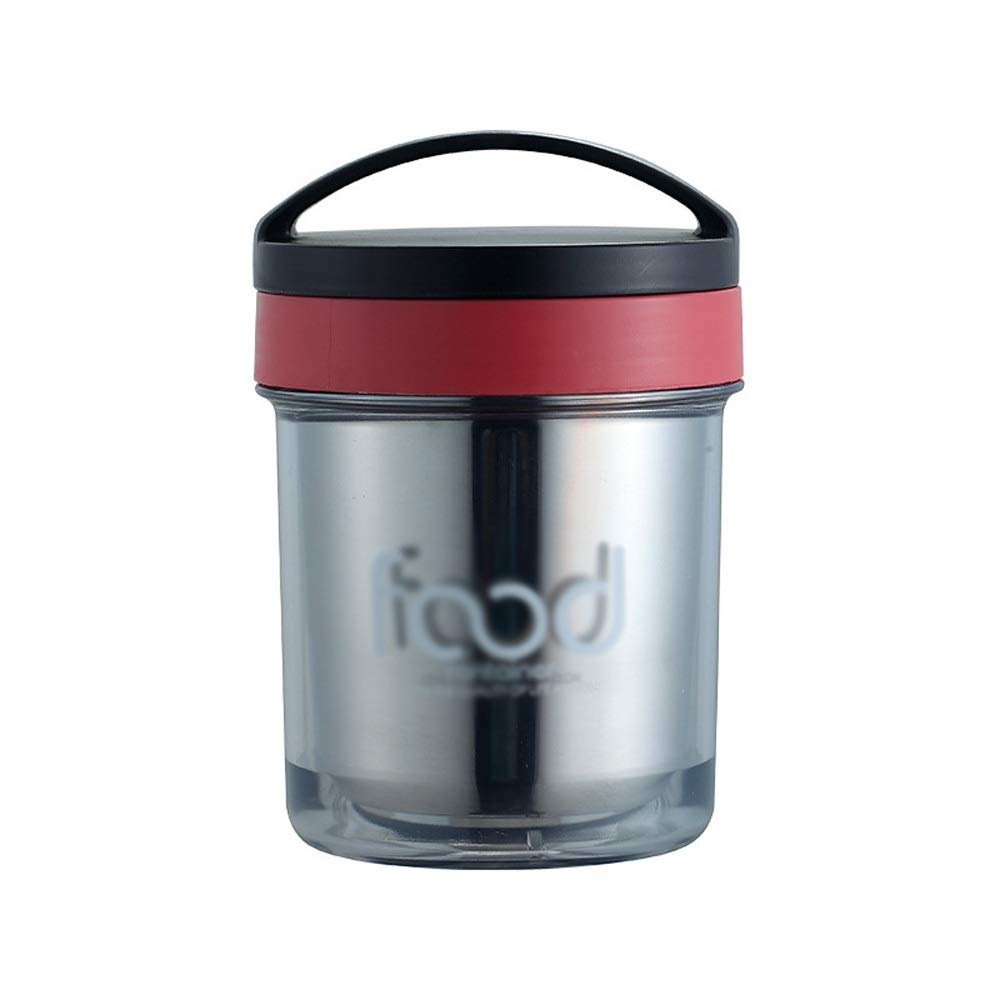 HXHLZY Stainless Steel Insulated Food Thermos - 16oz Leak-Proof Soup Cup with Spoon for Hot/Cold Beverages, Perfect for Coffee, Tea, Milk, Oatmeal - Ideal for Office, School, Camping & Travel (Color B)