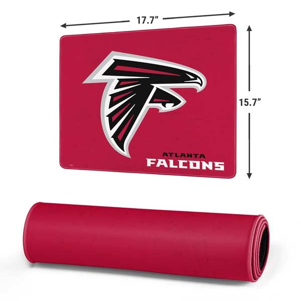 Skinit Medium Gaming Mouse Pad - Officially Licensed NFL Atlanta Falcons - Distressed Design with Stitched Edges, Waterproof, Non-Slip Rubber Base - Perfect for PC, Laptop & Office Workstations
