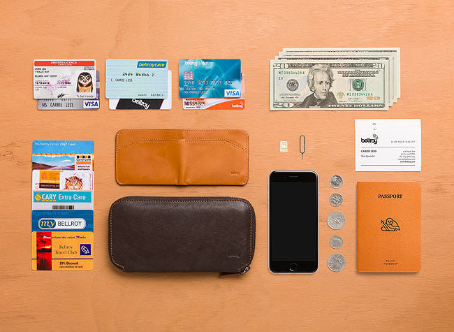 Bellroy Carry Out Wallet - Slim RFID Blocking Travel Wallet for Men & Women | Perfect for Everyday Use, Travel & Business (Black)