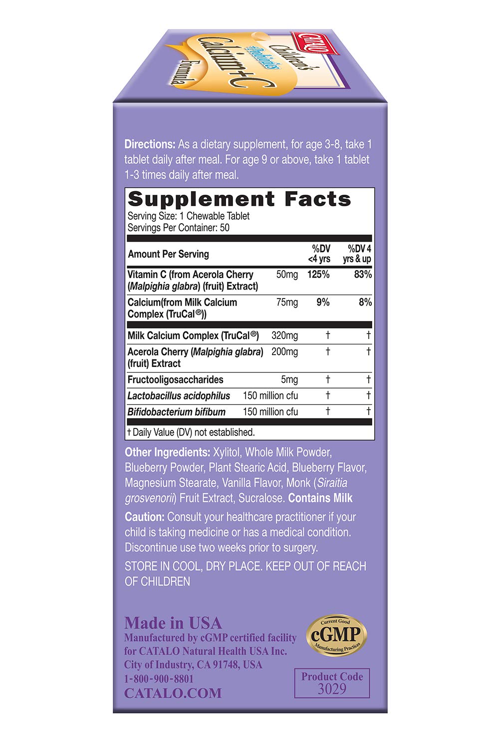 CATALO Kids Chewable Calcium & Multivitamin Tablets with Zinc & Vitamin D3 - 100 Count | Supports Bone Growth & Immune Health for Toddlers & Children | Perfect for Daily Nutrition & Picky Eaters