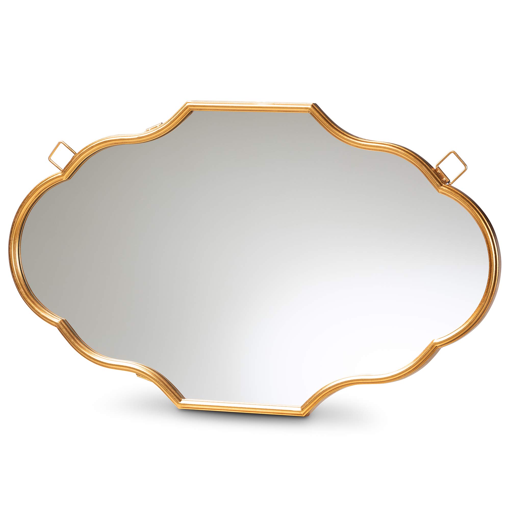 Baxton Studio Modern Gold Wall Mirror - Elegant Home Decor for Living Room, Bedroom & Entryway | Perfect for Adding Style & Light to Any Space