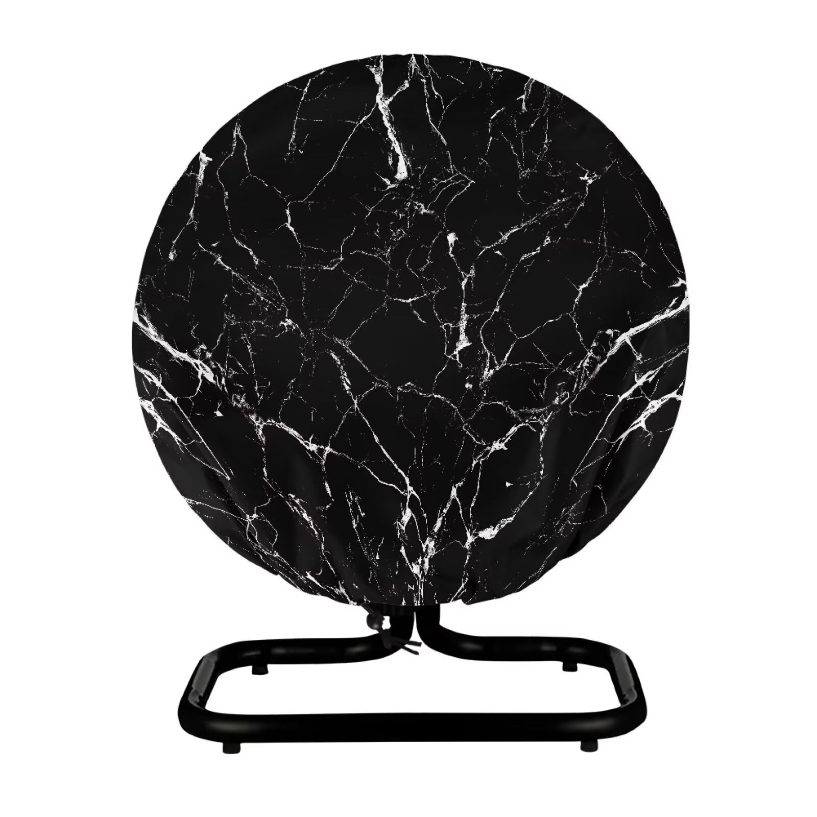 Black Marble Industrial Fan Cover - Waterproof Dust Protection for Wall-Mounted, Pedestal & Outdoor Fans - Perfect for Warehouses, Garages, Patios & Construction Sites