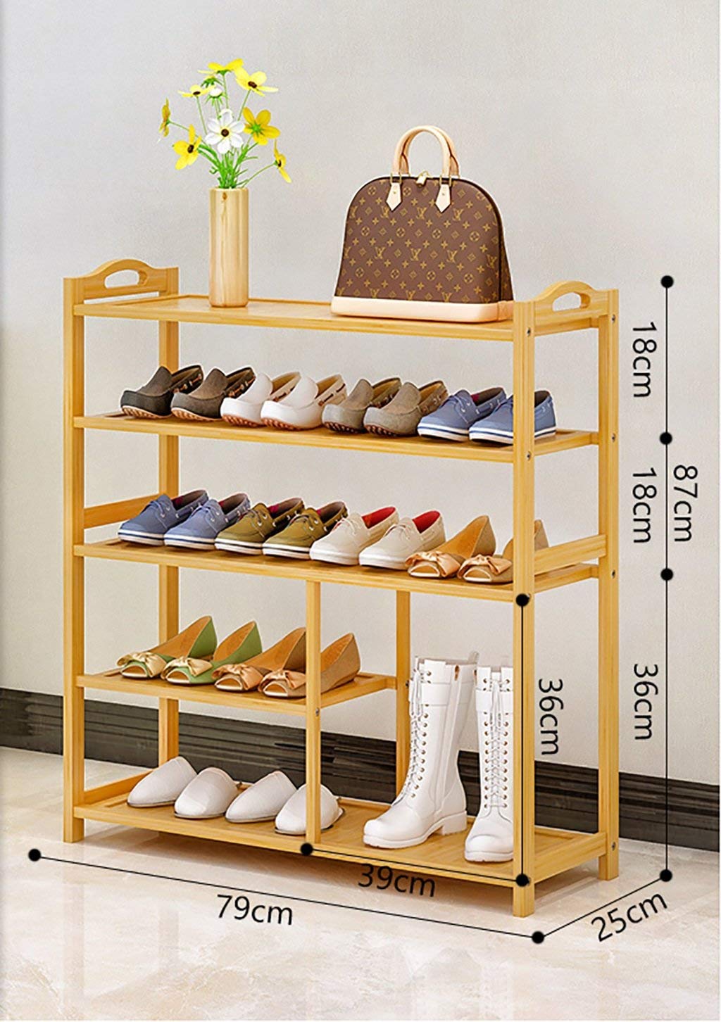 Multi-Layer Shoe Rack Organizer - Dustproof Shoe Storage Cabinet for Home, Dorm, Entryway | Space-Saving Shoe Shelf with 5-Tier Design (Black) - Perfect for Small Spaces, Closet Organization & Entryway Decor