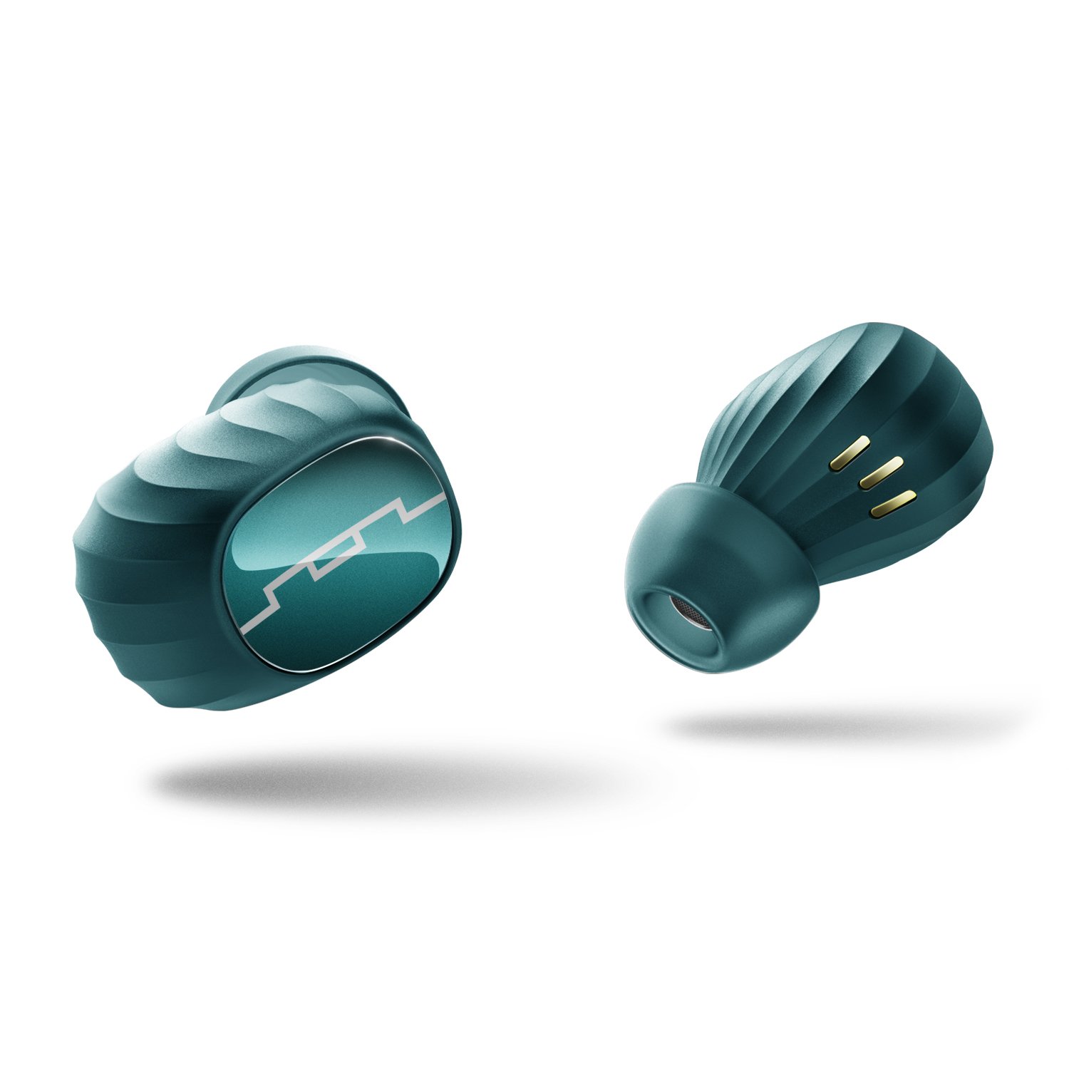 SOL REPUBLIC Amps Air Totally Wireless Bluetooth Earbuds - Premium Hi-Fi Sound, IPX5 Sweat & Water Resistant, 2200mAh Portable Charger Case, Hands-Free Siri/Google Assistant, Secure Fit for Running & Gym Workouts, Long Battery Life - Perfect for Commuting, Travel & Sports (Teal)