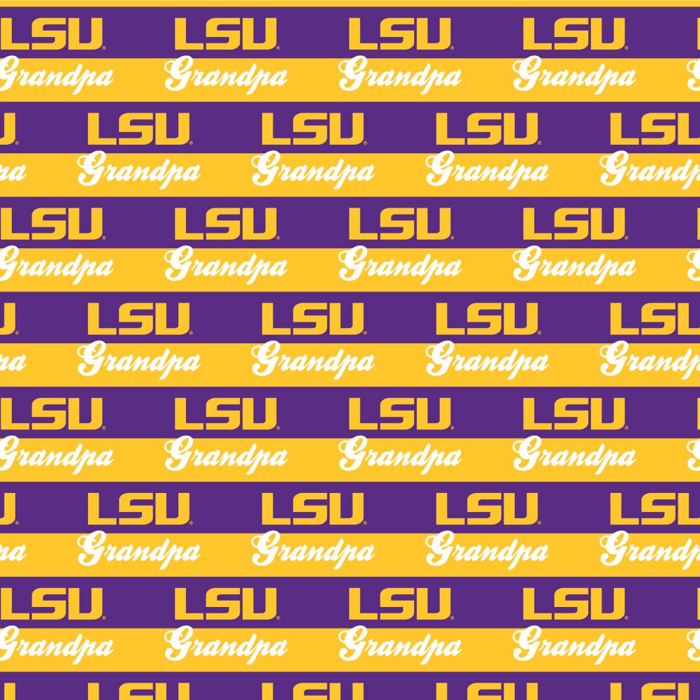 LSU Tigers Themed Gift Wrap Paper Rolls - Perfect for Birthday, Christmas & Graduation Gifts - Grandpa & Fan Gifts for Sports Enthusiasts