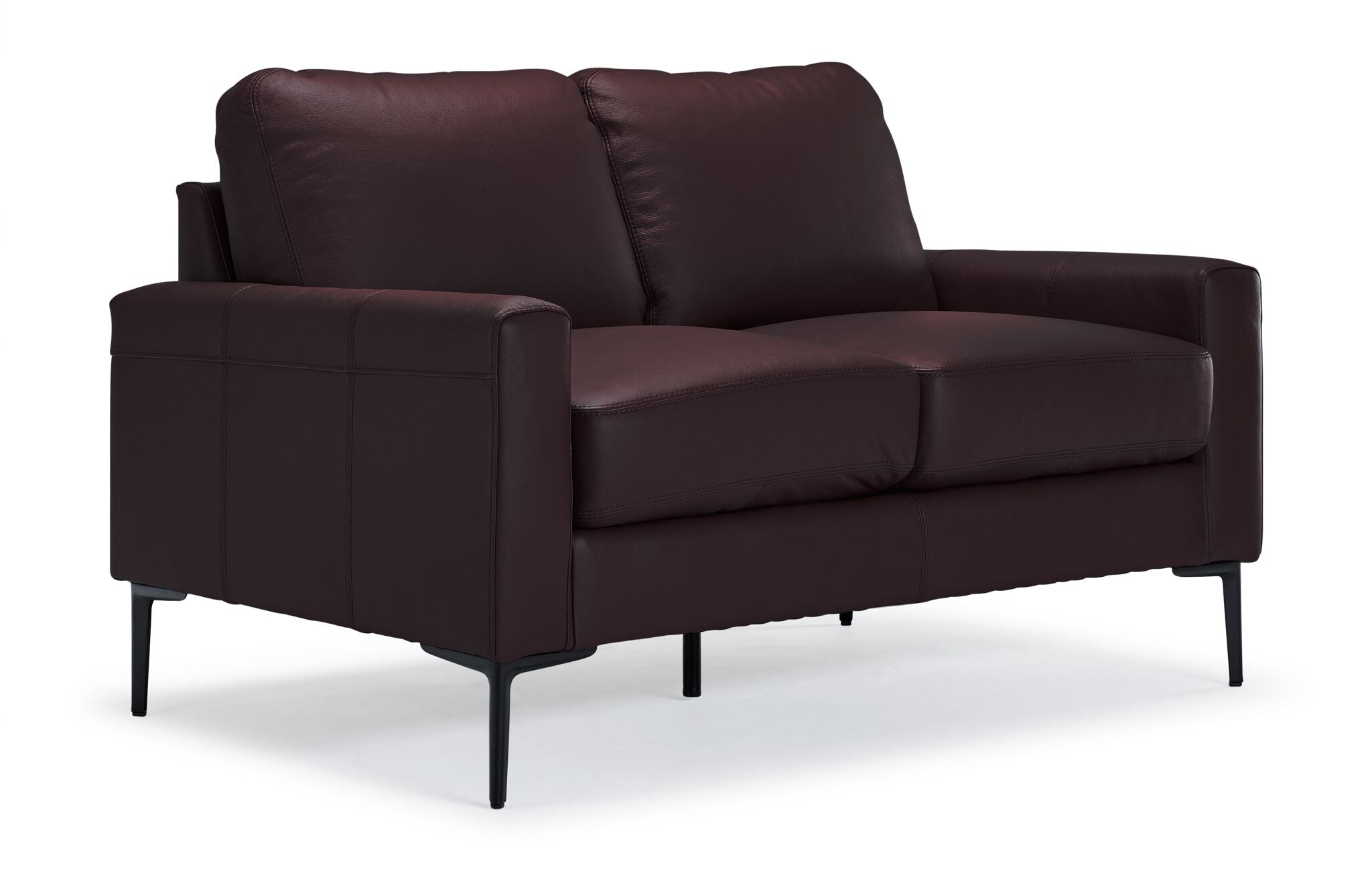 Premium Chito Leather Loveseat Sofa - Rich Mocha Brown - Perfect for Living Room, Lounge & Home Theater Seating