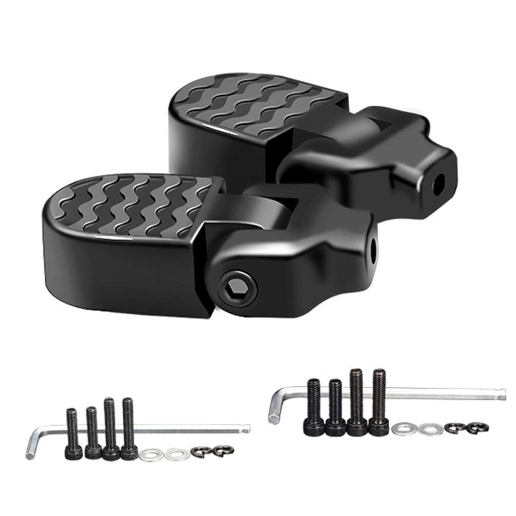 **Veemoon Mini Bike Rear Pedals - Aluminum Alloy Folding Bicycle Pegs, Non-Slip U-Slot Footrest for Mountain & BMX Bikes - Perfect for Commuting, Trail Riding & Urban Cycling**