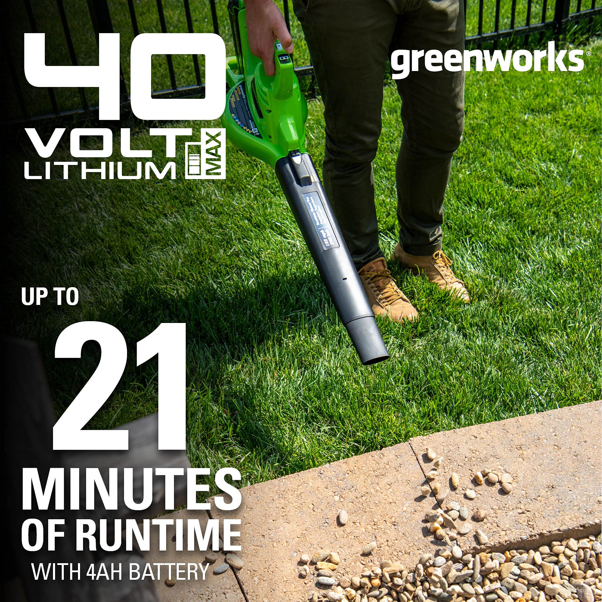 Greenworks 40V 185 MPH Brushless Cordless Leaf Blower & Vacuum with Universal Gutter Kit GK0A00 - Perfect for Yard Cleanup, Leaf Removal & Gutter Maintenance