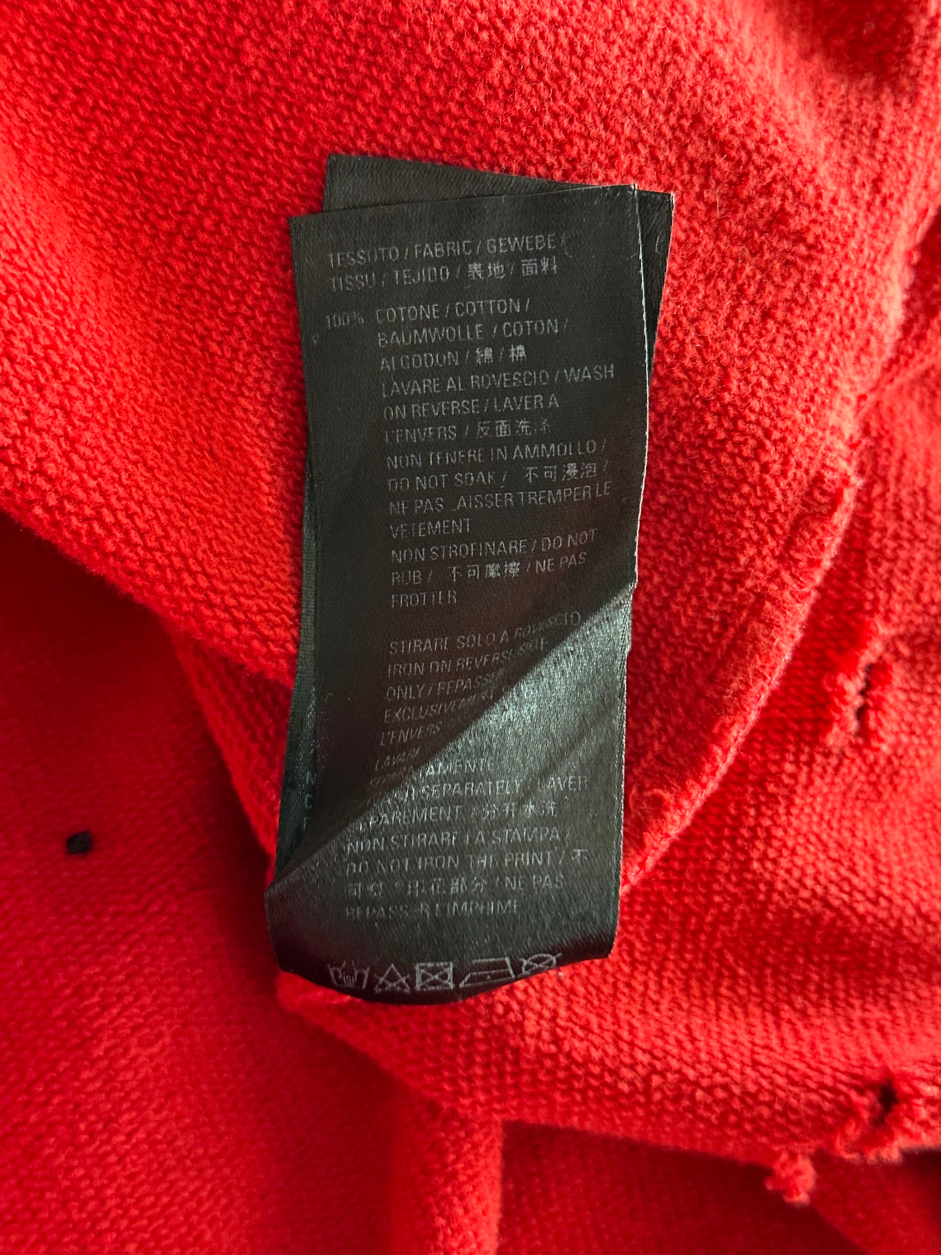 Balenciaga Red & Pink BB Logo Distressed Hoodie - Streetwear Fashion for Men & Women | Perfect for Casual Outfits, Urban Style & Night Out