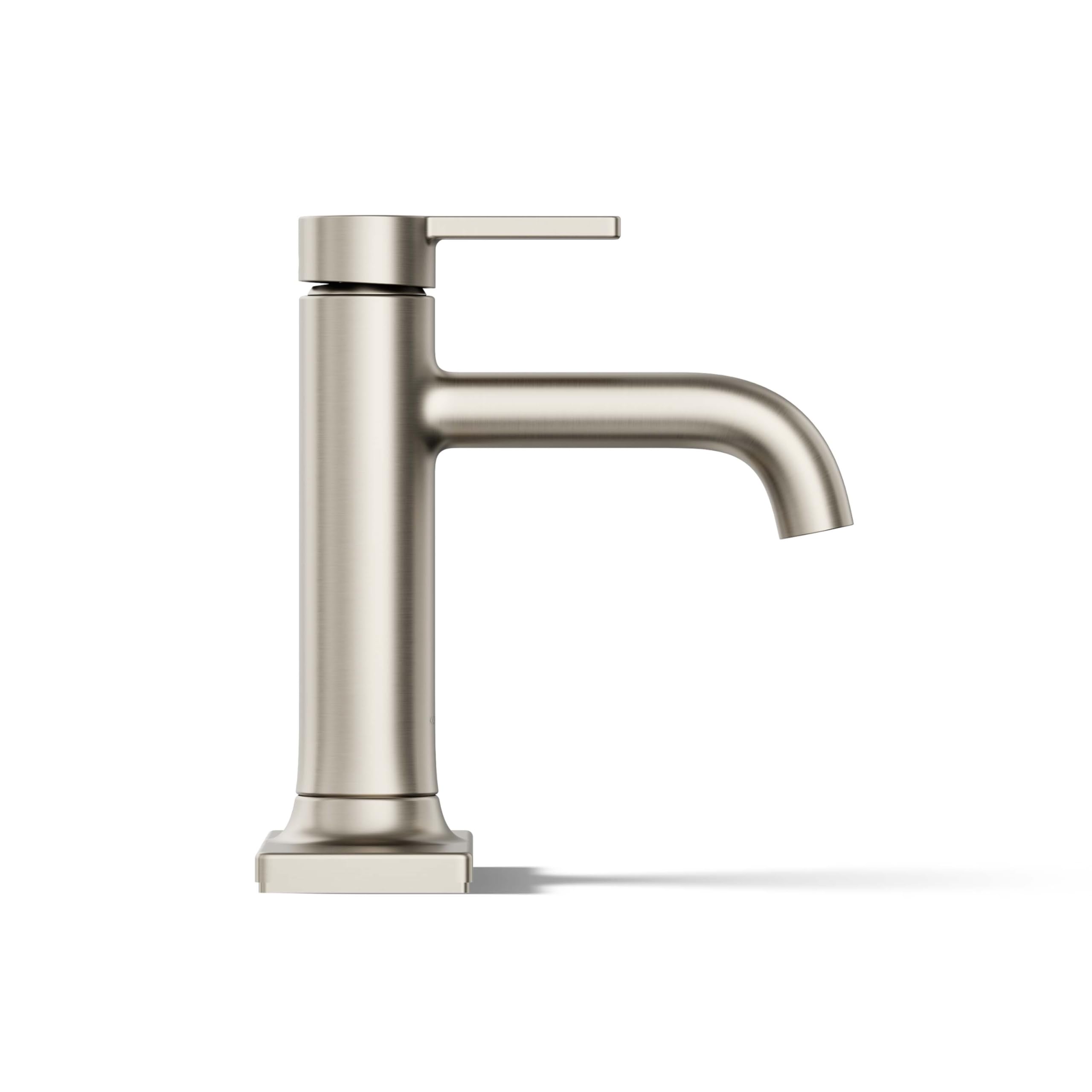 Kohler 28126-4N-BN Venza Bathroom Sink Faucet, 0.5 GPM Low-Flow Water-Saving Design, Vibrant Brushed Nickel Finish - Perfect for Modern Bathroom Vanities and Powder Rooms