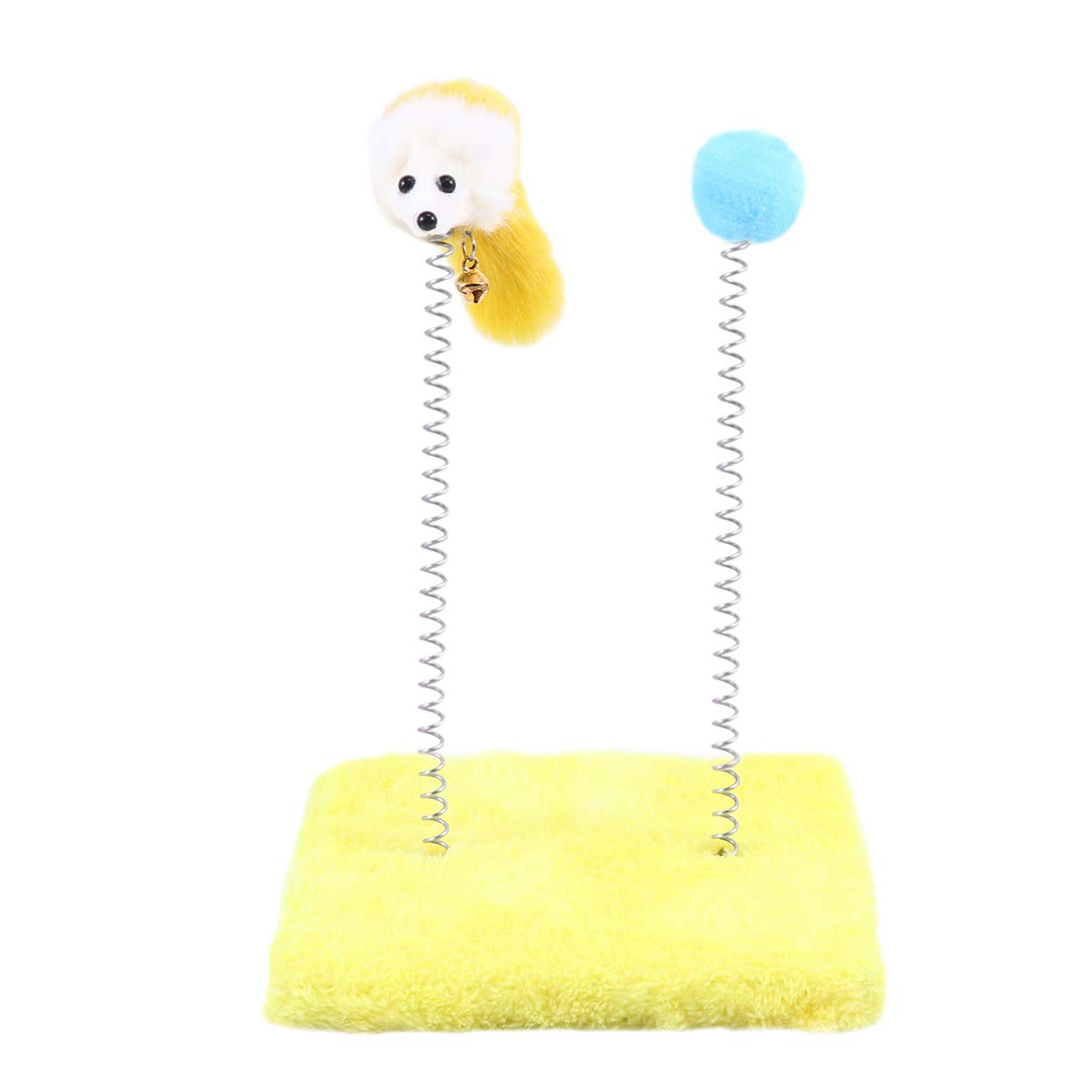 Balacoo Interactive Cat Toy Set - 1PC Plush Teaser Rod, Scratching & Spiral Spring Toy for Kittens - Fun Climbing & Playtime for Indoor Cats - Perfect for Play, Exercise & Bonding with Your Feline Friend