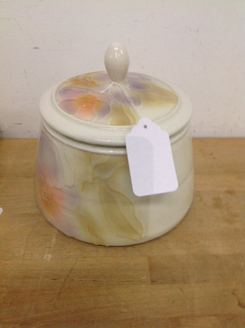 8-Piece Hand-Painted Floral Ceramic Jar Set with Lids - Perfect for Home Decor, Kitchen Storage & Gift Giving