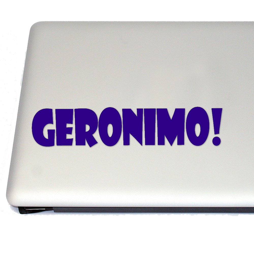 Geronimo Doctor Vinyl Decal for Cosplay & Fan Gear - Vibrant Purple Sticker for TARDIS, DIY Projects & Fan Merchandise
