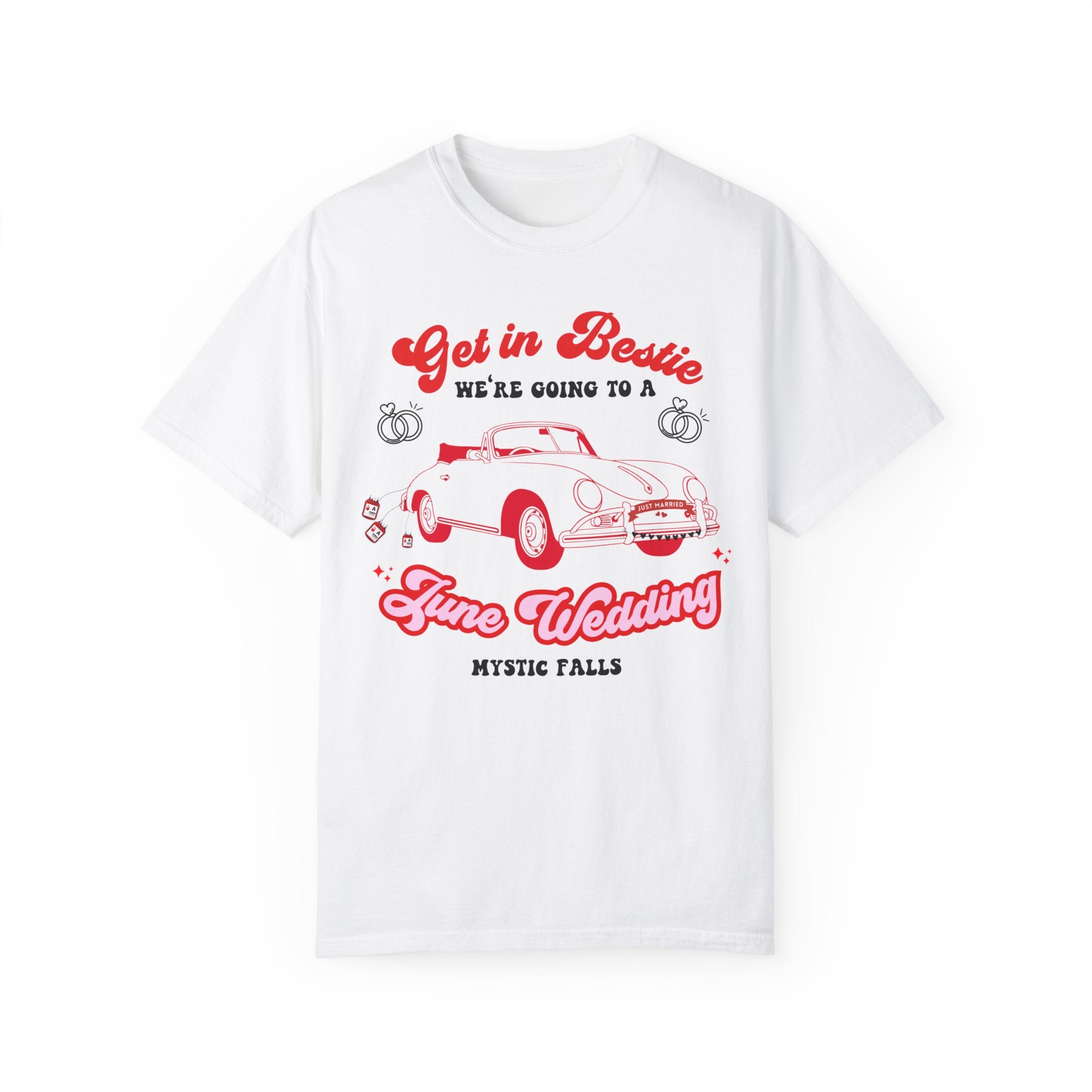 Bestie June Wedding T-Shirt - Cute Matching Bride Squad Outfit for Bachelorette Party & Bridal Shower
