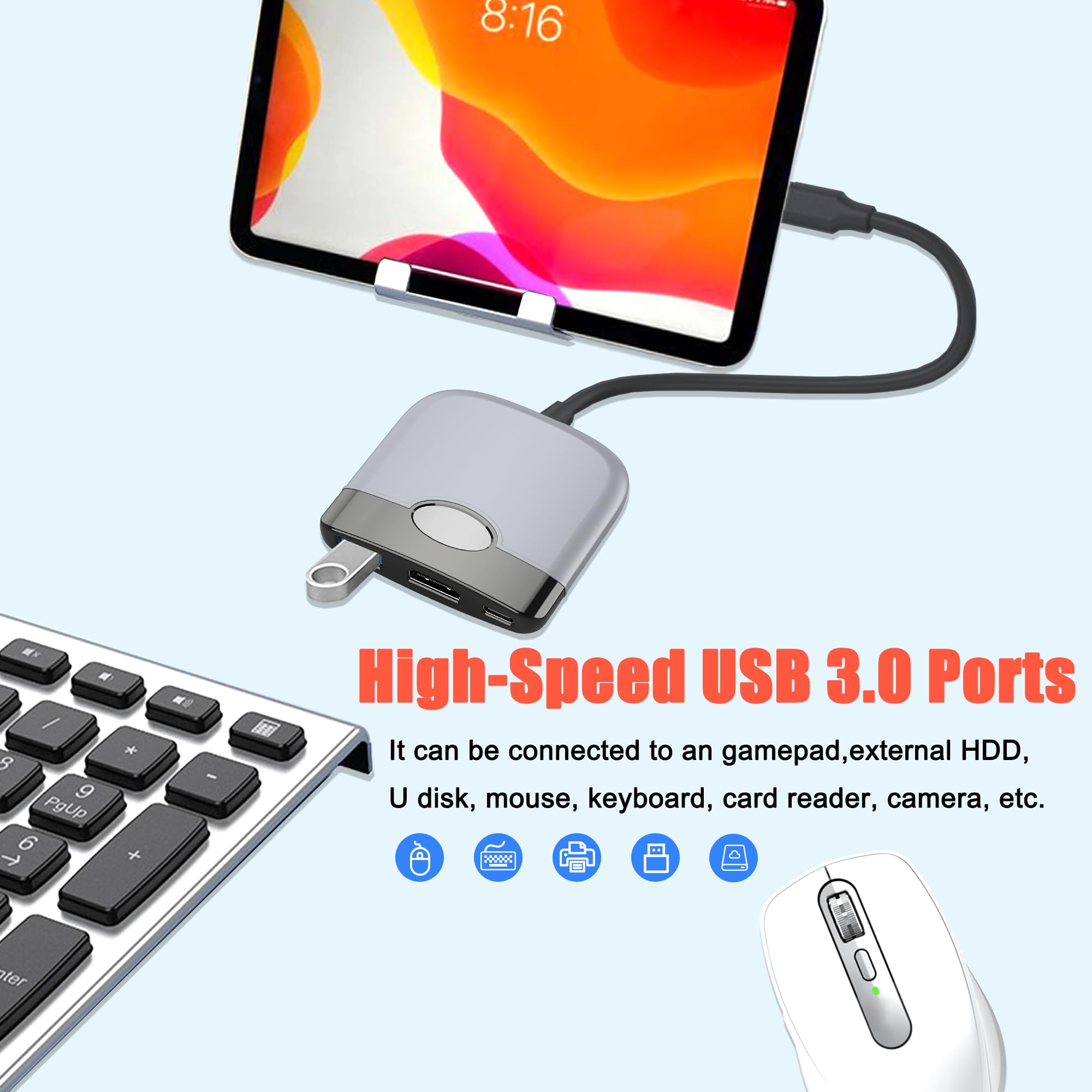 Premium Nintendo Switch Dock for TV - Portable Docking Station with HDMI/PD/USB 3.0 for Switch & OLED Models | HDMI Adapter & Essential Gaming Accessories | Perfect for Home Entertainment & Travel Gaming Setup