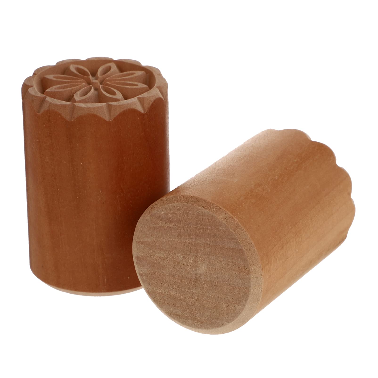 2pcs Wooden Dough Stampers for Baking - Handmade Pastry Stamps, Cookie Dough Seals & Baking Tools - Perfect for Homemade Bread, Cookies, Pies & DIY Crafts