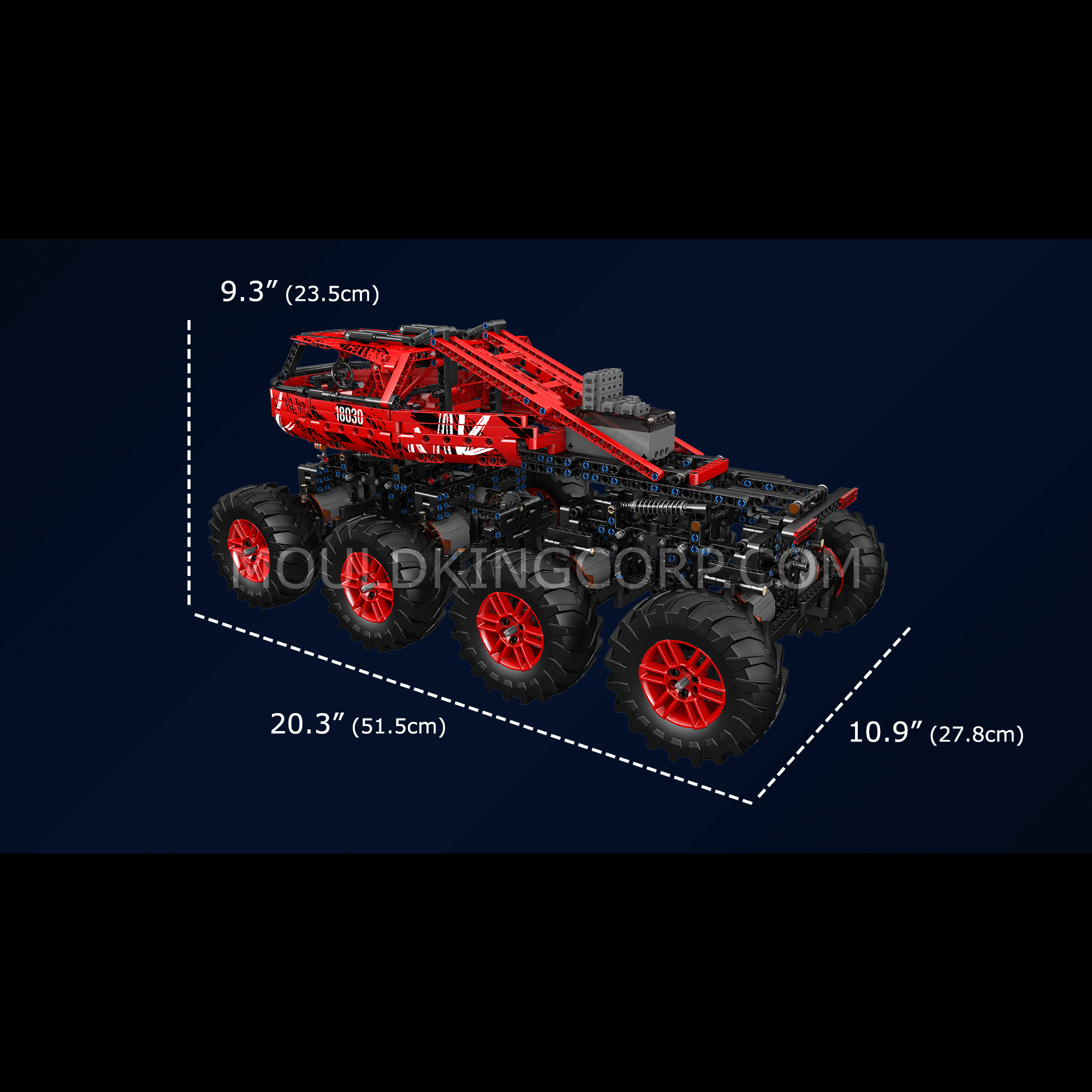 Mould King 18030 Remote Control Red Firefox Climbing Car Building Blocks Set - 1962 PCS STEM Toy for Kids & Adults | Perfect for Indoor Racing, Off-Road Adventures & Collector's Display