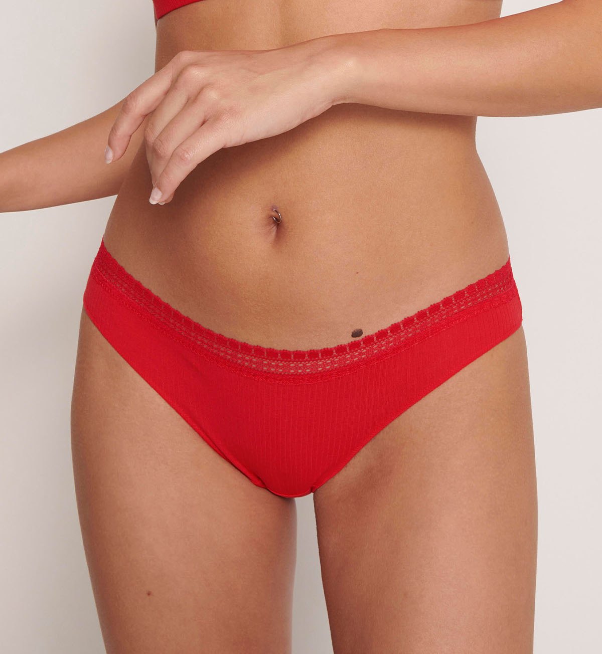SLOGGI GO RIBBED BRAZILIAN PANTIES Twin Pack - Comfortable Seamless Underwear for Women, Perfect for Everyday Wear & Yoga