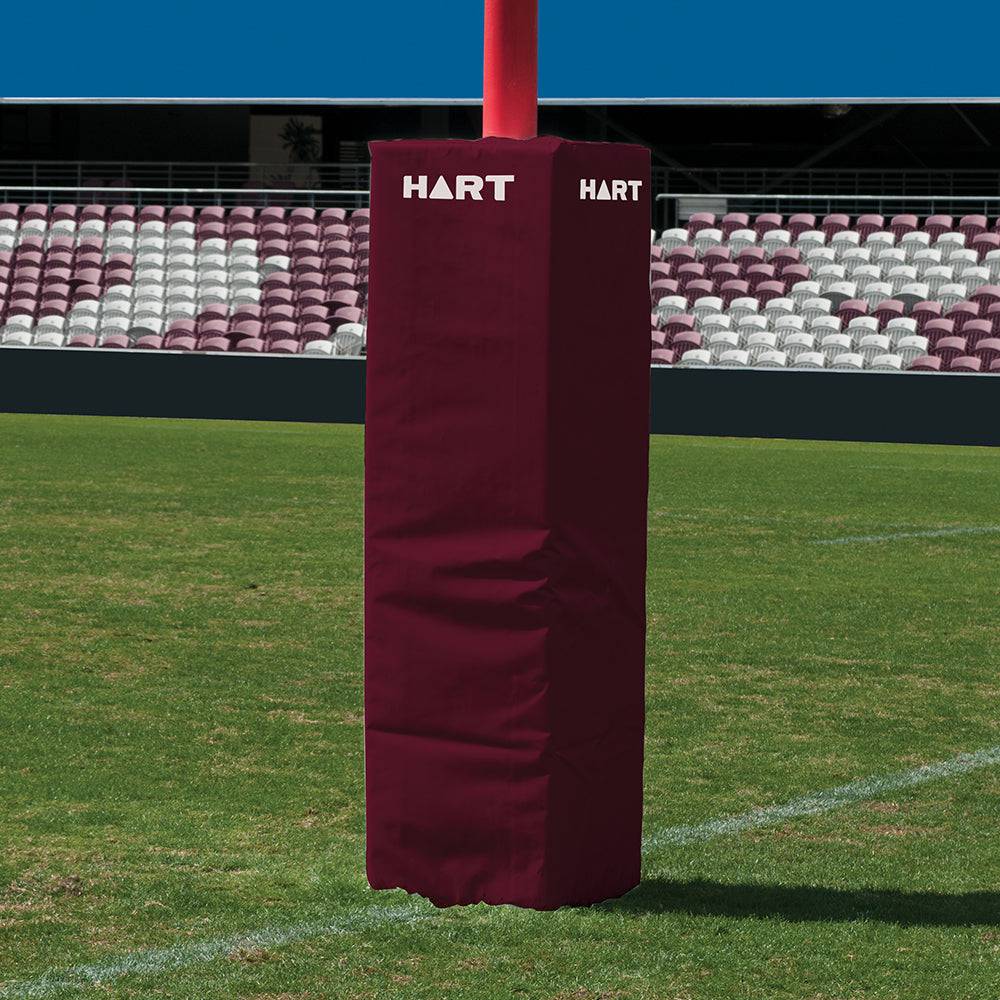 HART Square Rugby Post Pads - 50cm (Set of 4) - High-Density Foam Padding for Rugby Goal Posts - Perfect for Training, Matches & Field Safety