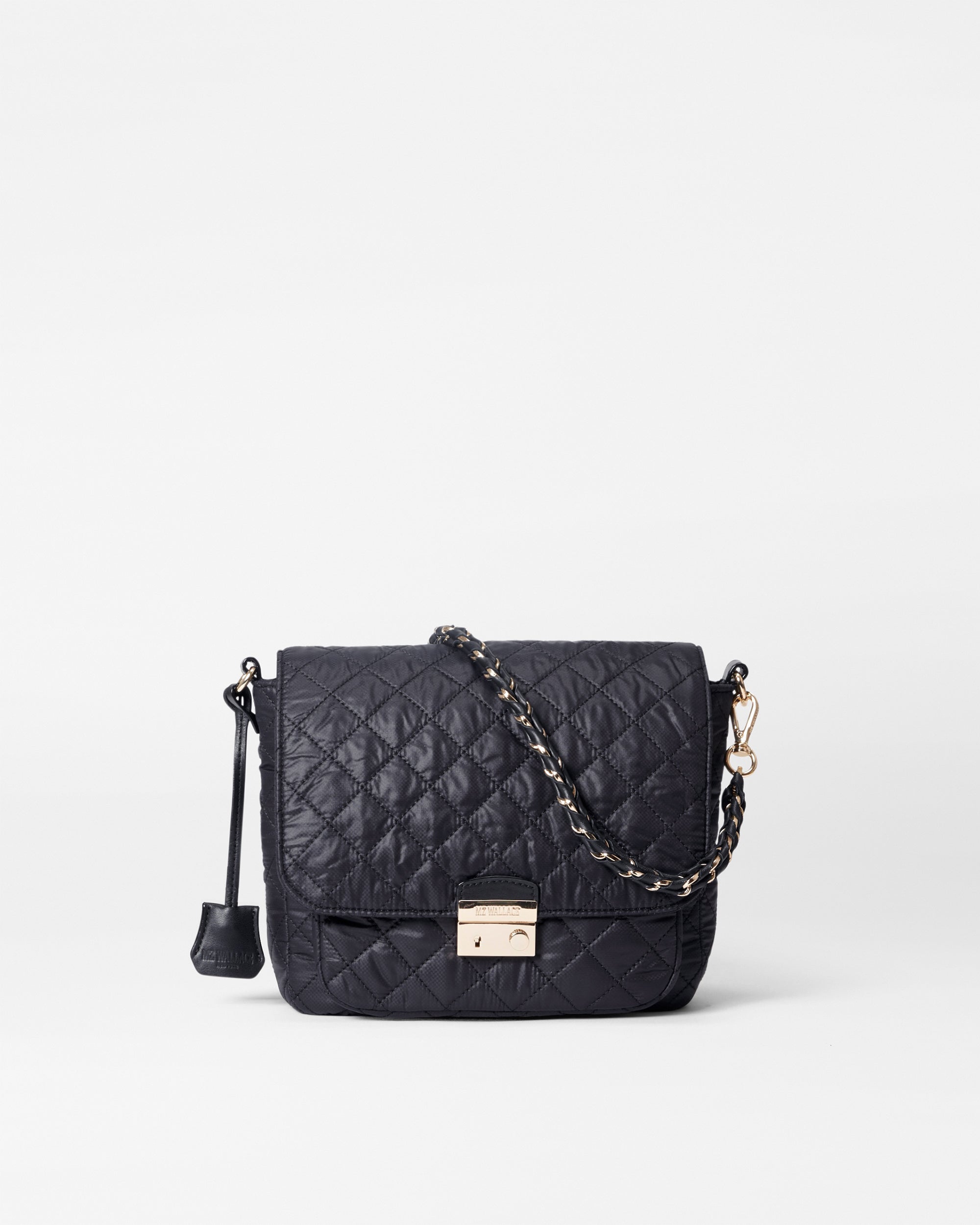 Black Medium Crosby Lock Crossbody Bag - Stylish and Secure for Everyday Use, Travel & Shopping