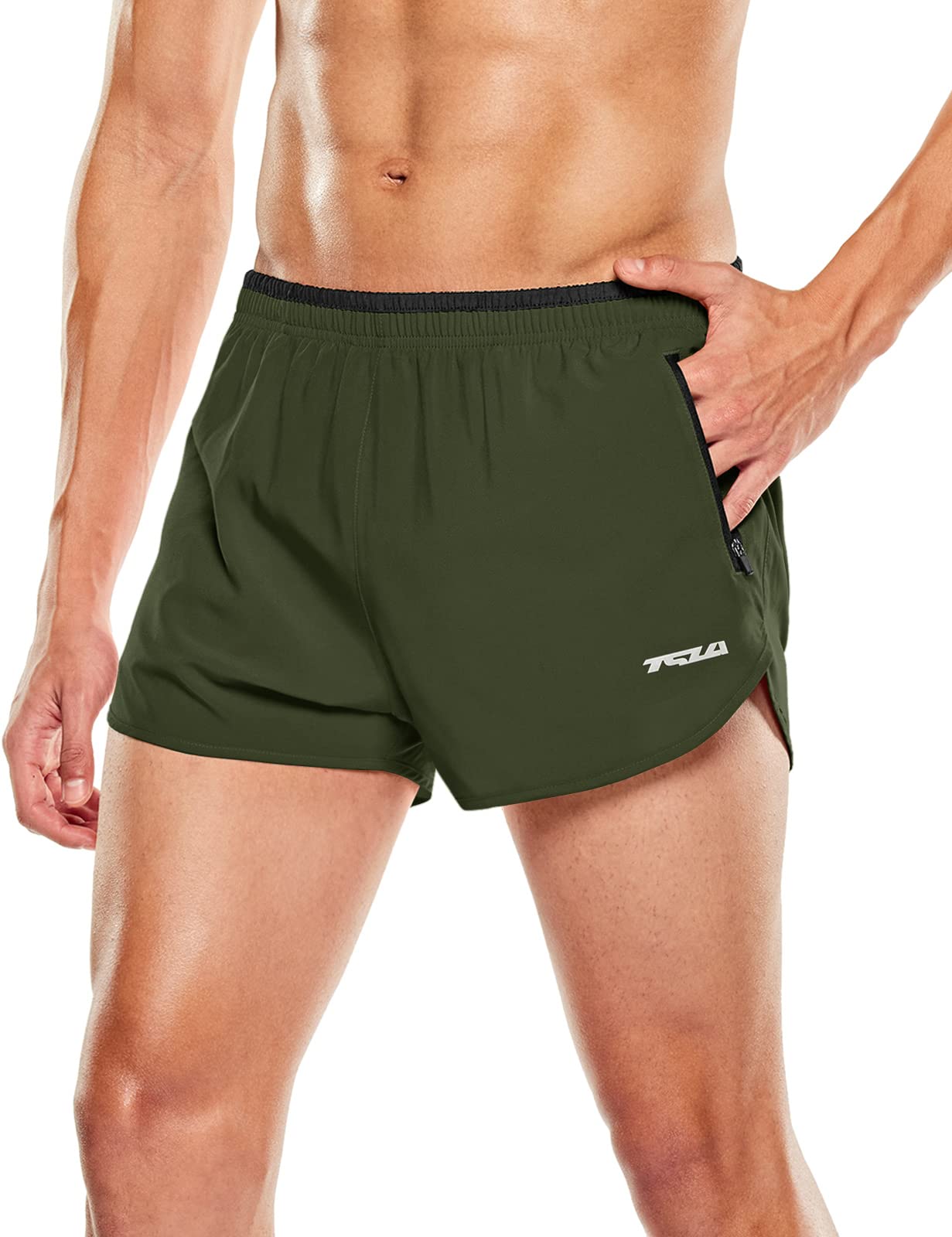 TSLA Men's 3 Inch Quick Dry Running Shorts - Breathable Mesh Workout Shorts for Jogging, Gym & Marathon Training - Perfect for Outdoor Sports & Summer Activities