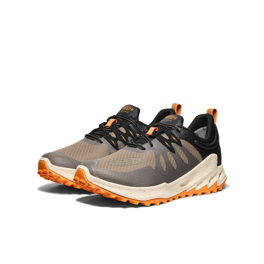 Men's Zionic Waterproof Hiking Shoes - Lightweight & Durable Trail Running Shoes for Outdoor Adventures | Brindle/Bright Marigold | Perfect for Hiking, Camping & Mountain Climbing