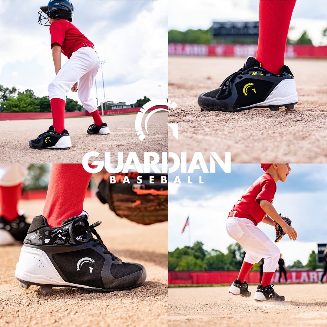 Youth Baseball Cleats for Boys & Girls - High Top Baseball Shoes with Metal Spikes | Perfect for Little League, Softball Games & Field Training