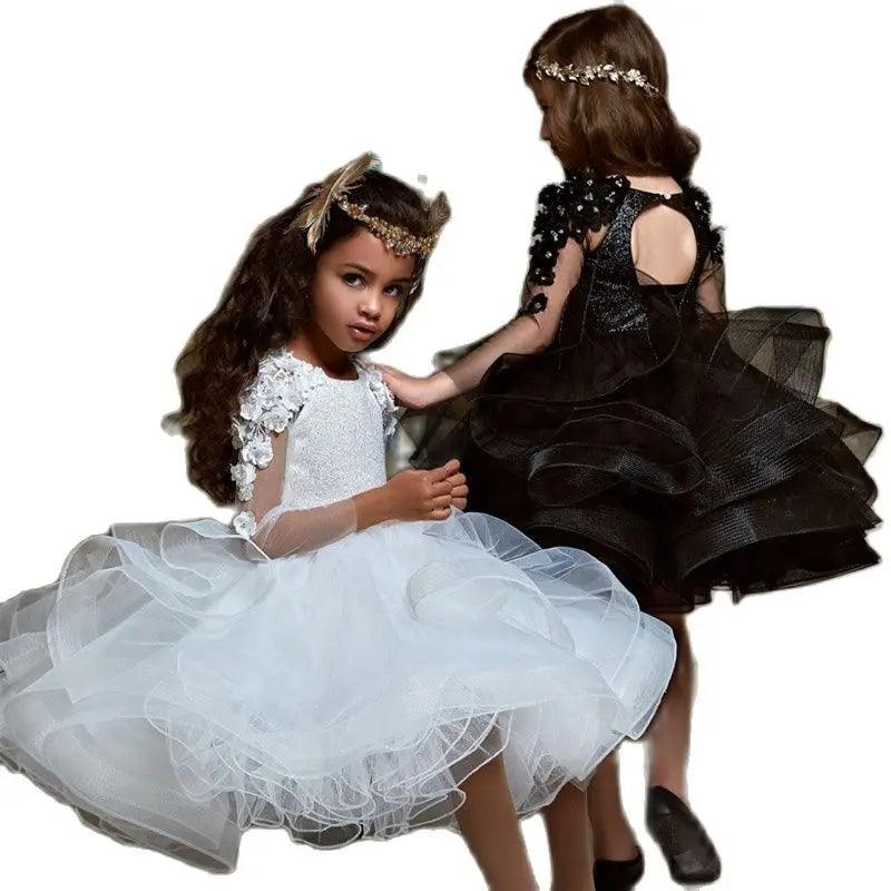 Polka Dot Puffy Pink Flower Girl Dress for Weddings, Birthday Parties & Special Occasions - Elegant Toddler & Kids Formal Wear