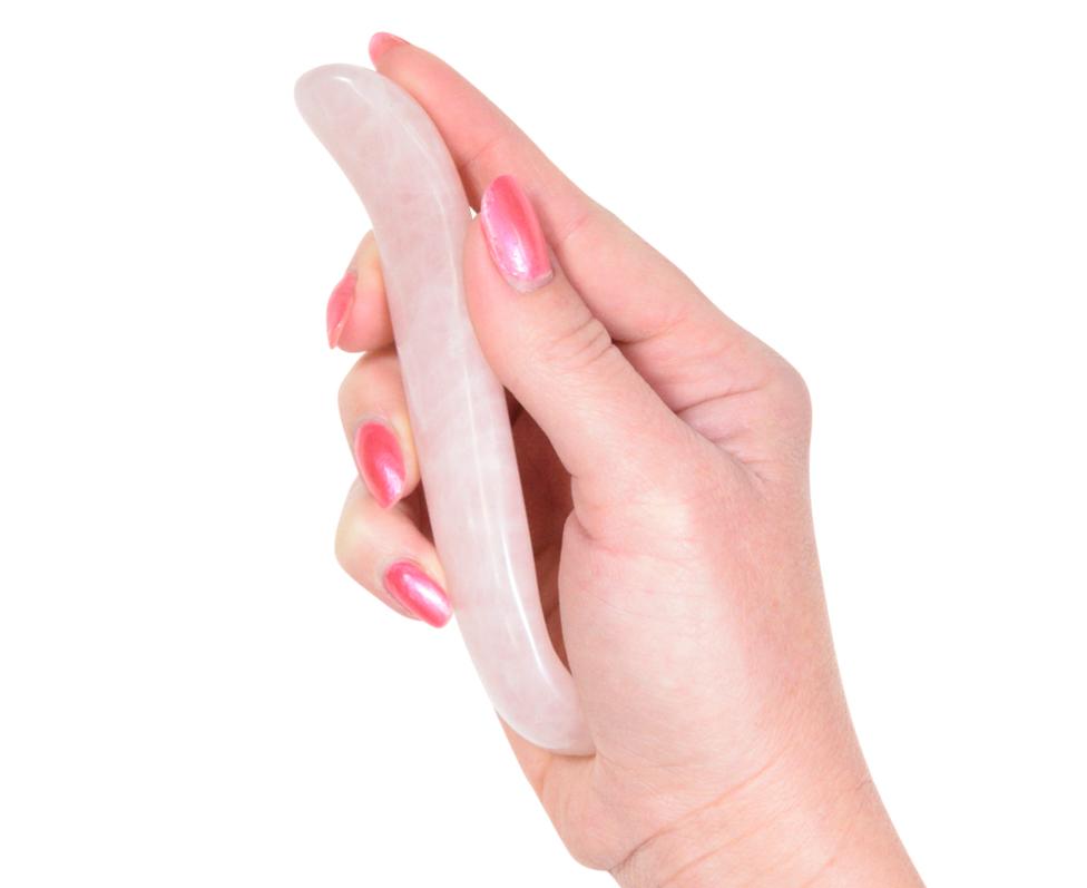 Rose Quartz G Spot Yoni Wand - Natural Crystal Massager for Sensual Pleasure & Energy Healing - Perfect for Couples, Self-Care & Tantric Practices