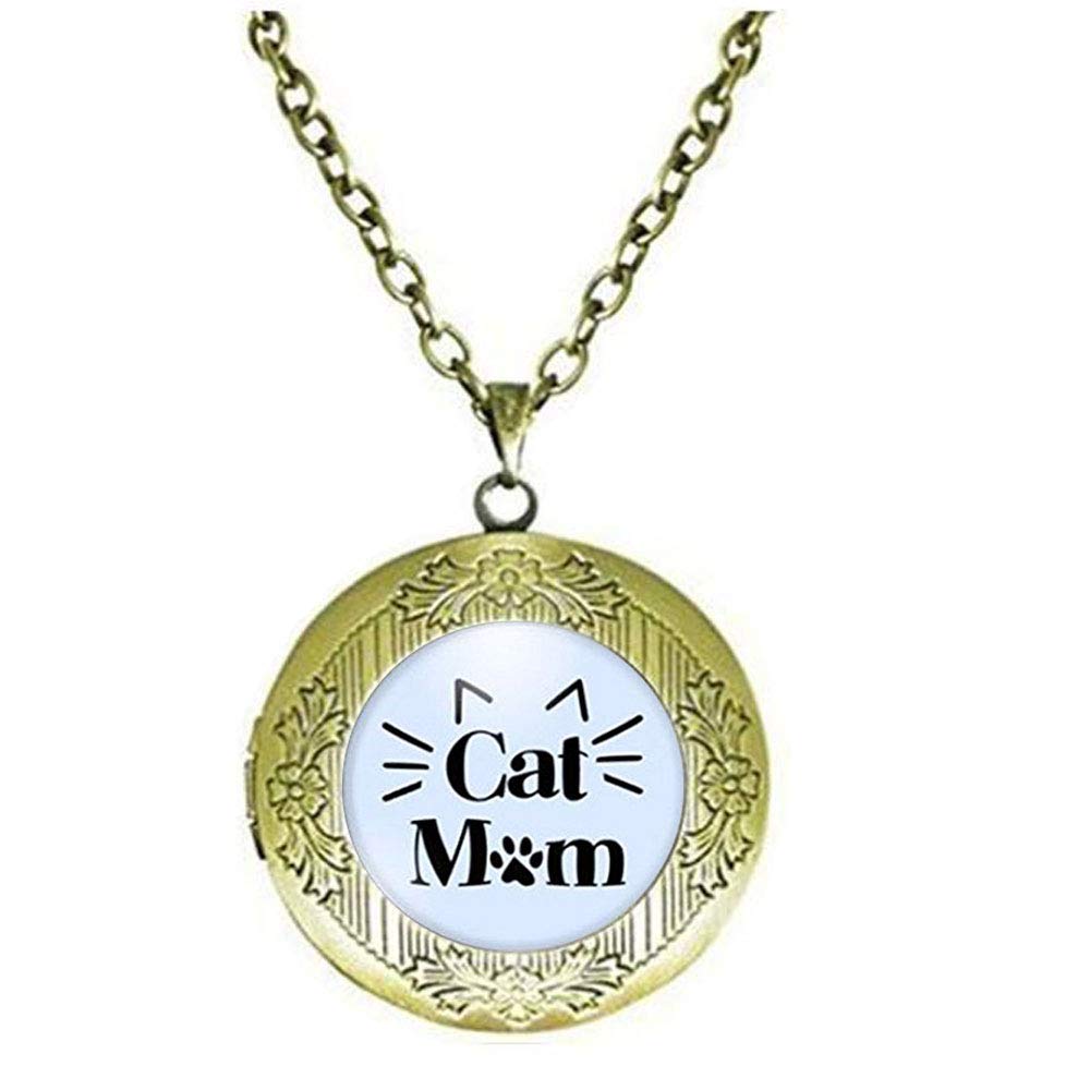 Cat Lover Gift - Sterling Silver Cat Locket Necklace for Women - Perfect Christmas Gift for Mom, Wife & Crazy Cat Ladies - Birthday, Anniversary & Pet Memorial Jewelry