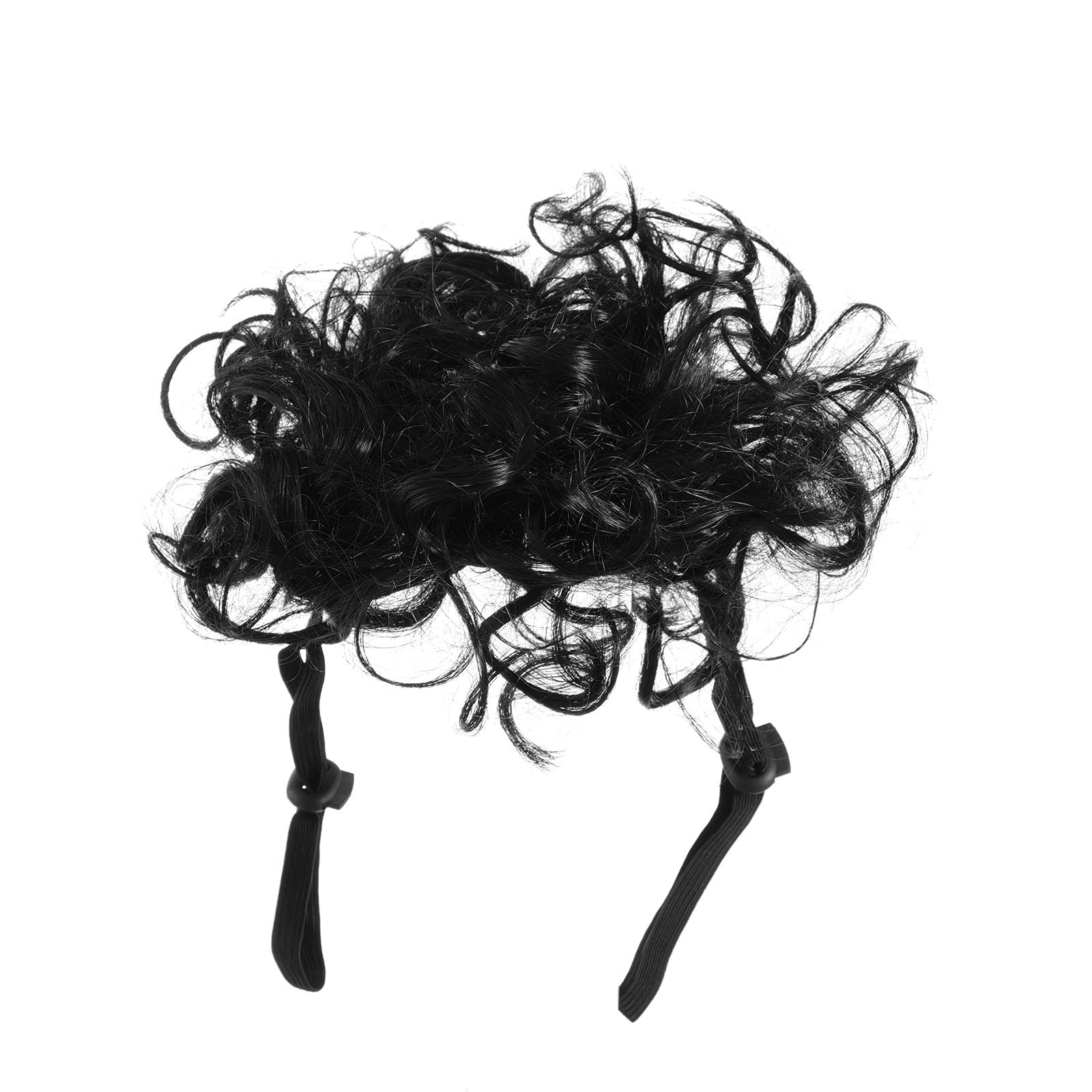 JKRED Pet Wig for Dogs & Cats - Black Synthetic Hair Accessory for Play & Dress Up