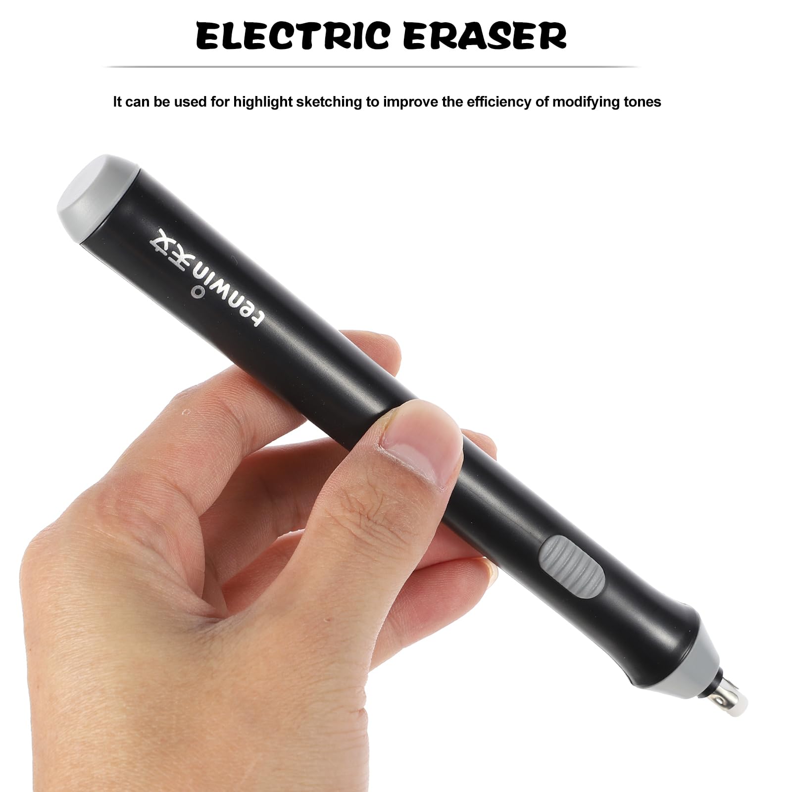Operitacx Electric Eraser Set with 10 Refills - Battery-Free Precision Eraser for Artists, Sketching, Drawing & Painting - Perfect for Detailed Artwork and Professional Sketching Tools